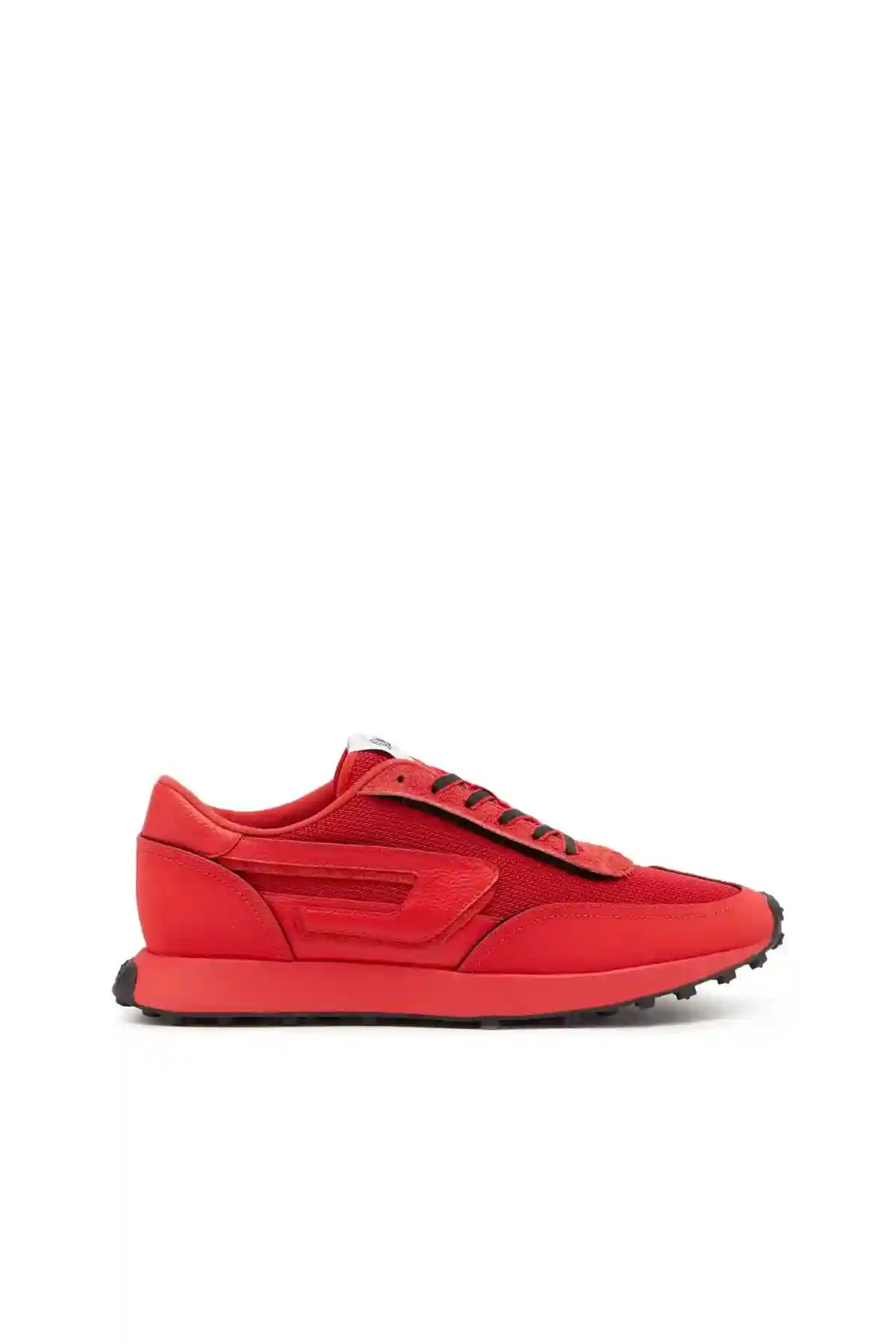 Red S-Racer Lc-Sneakers in mesh suede and leather