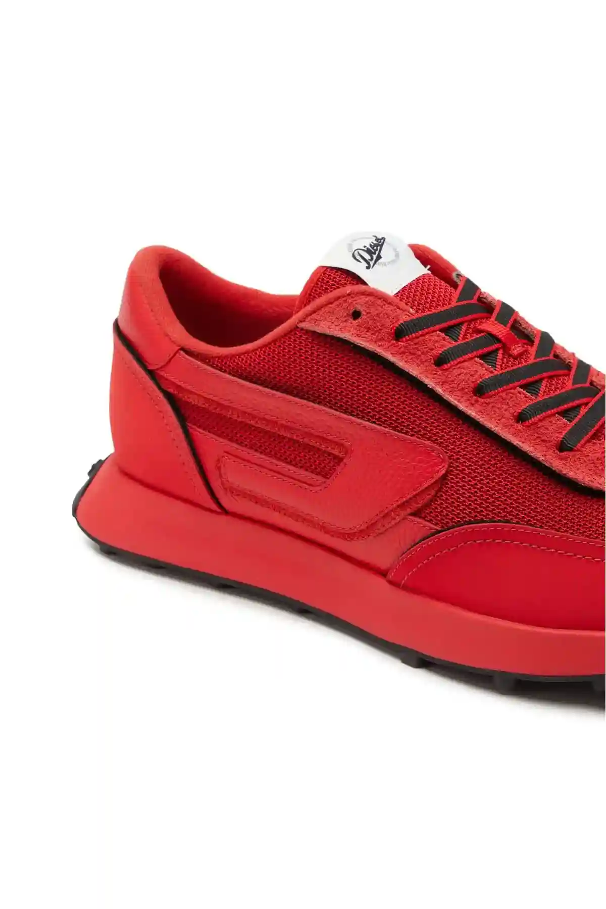 Red S-Racer Lc-Sneakers in mesh suede and leather