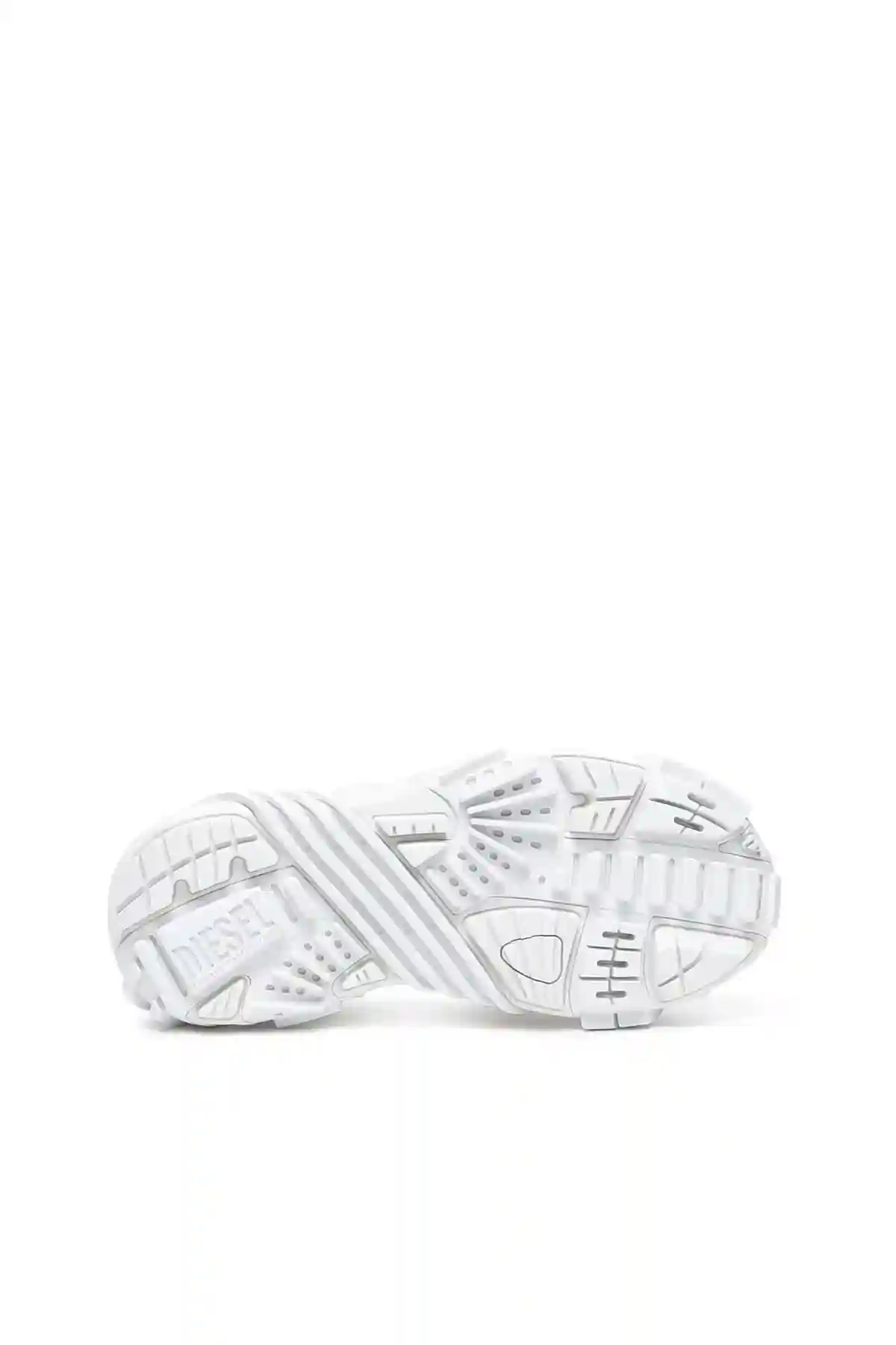 White S-Prototype Low-Sneakers in mesh and rubber