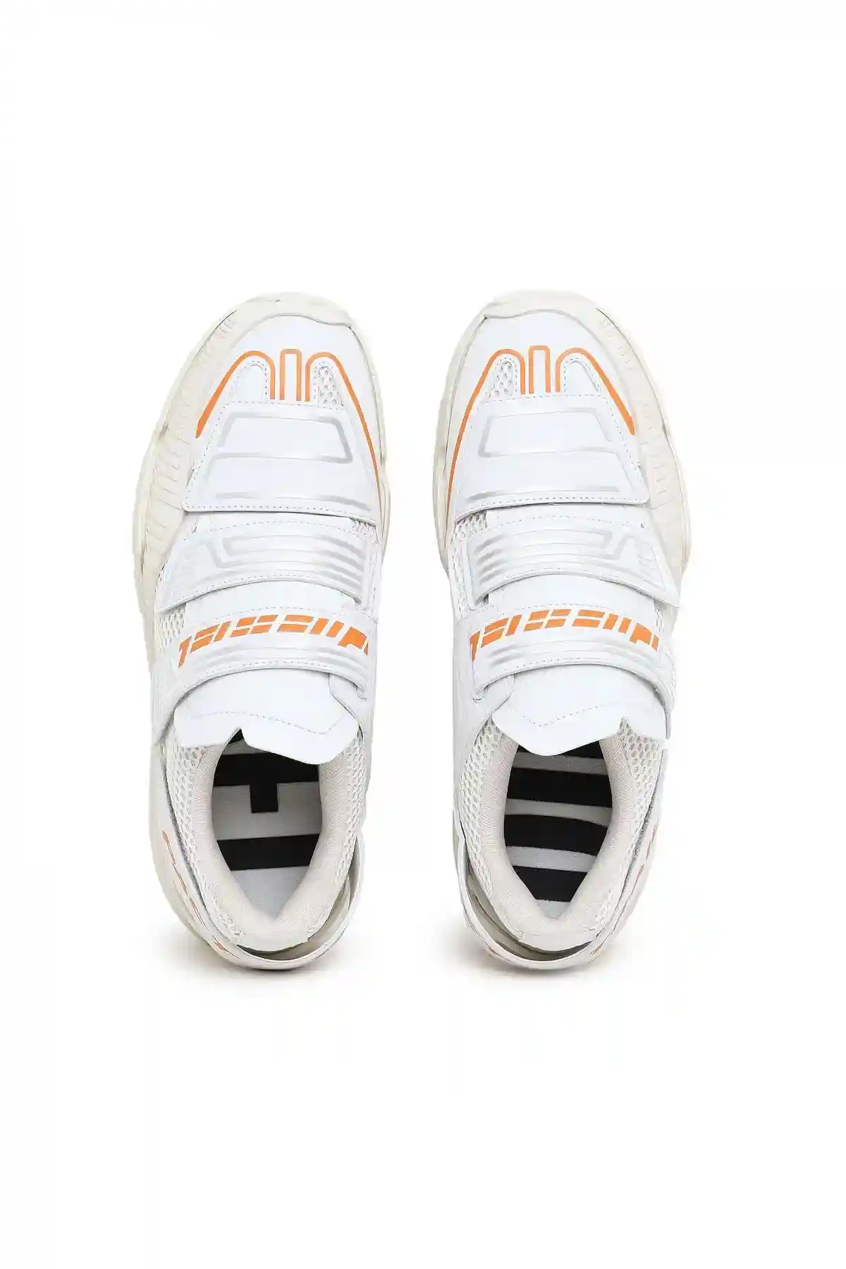 White S-Pendhio Lc-Velcro sneakers with racing graphics