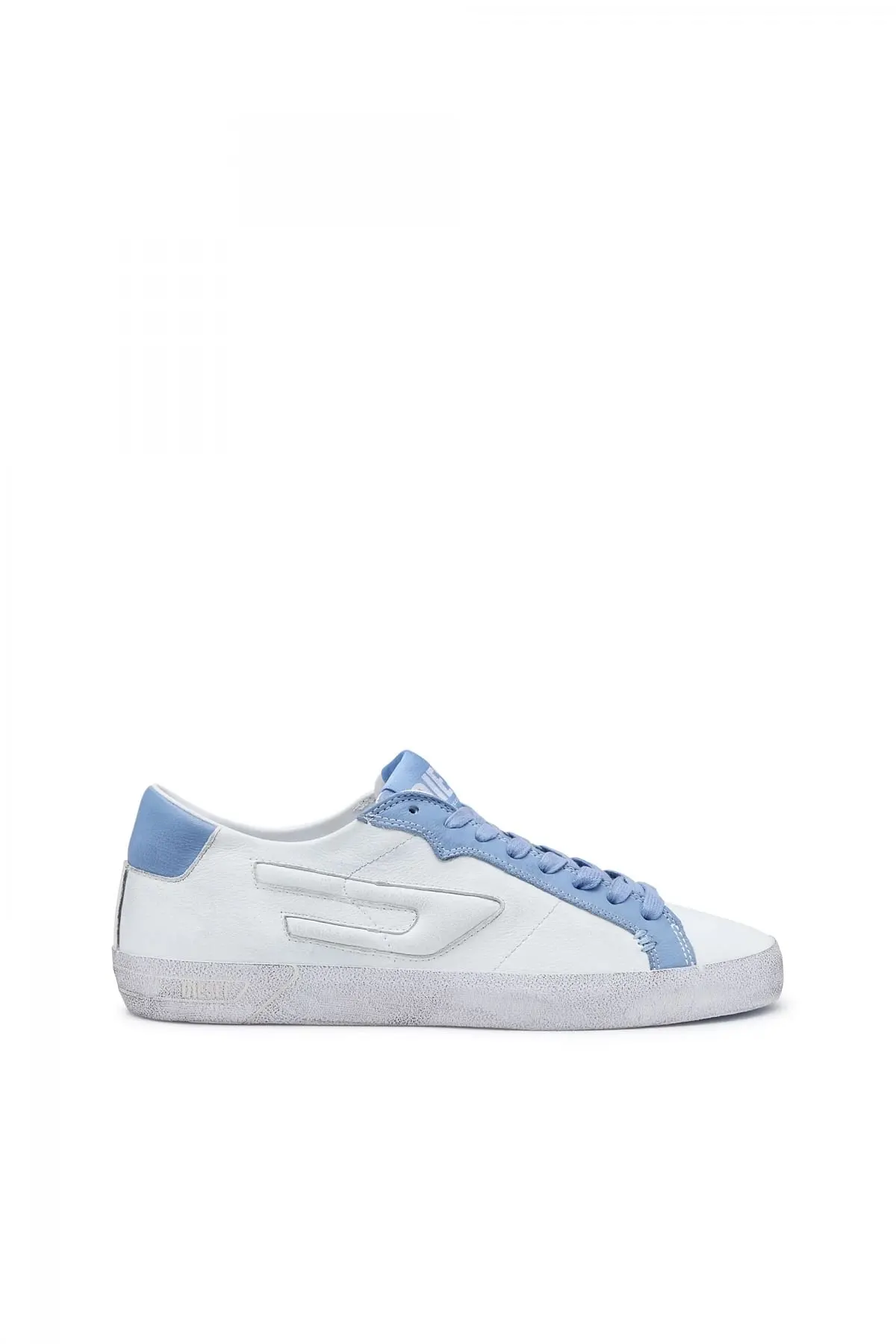 Blue and White S-Leroji Low X-Low-top sneakers with contrast eyestay