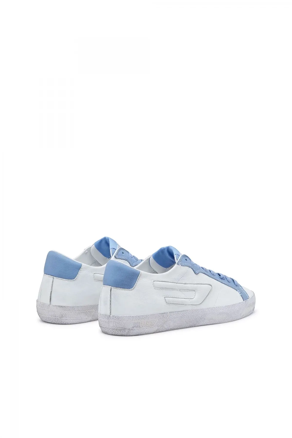Blue and White S-Leroji Low X-Low-top sneakers with contrast eyestay