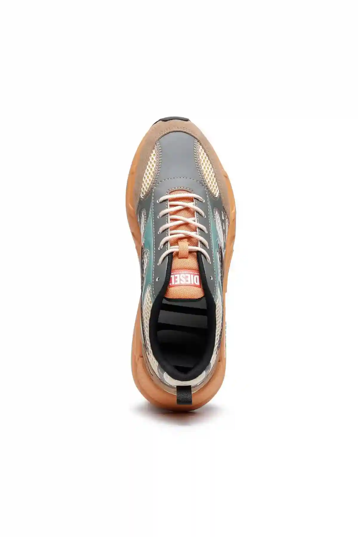 Yellow S-Serendipity Sport-Mesh and suede sneakers with patent overlays