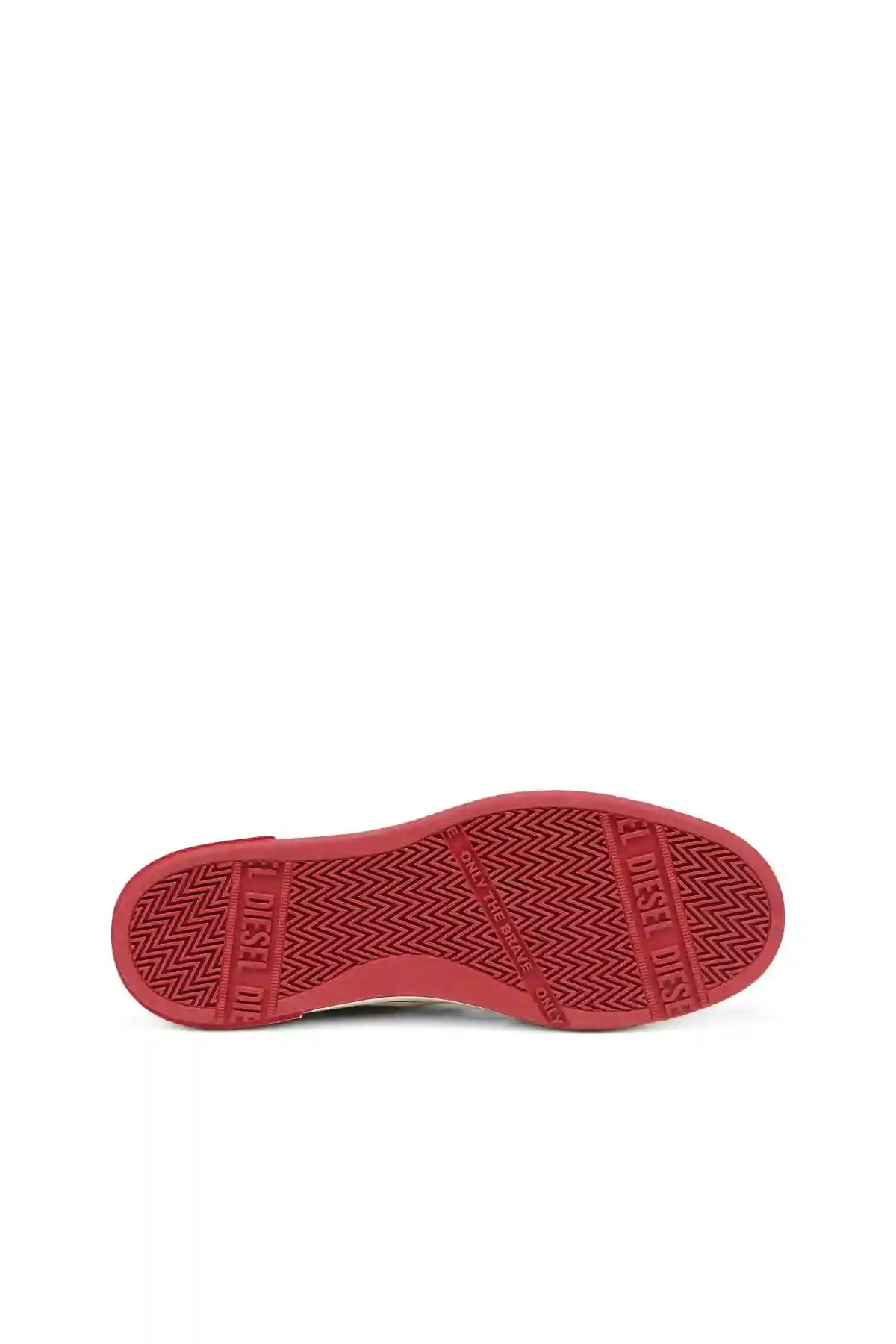 White and Red S-Ukiyo Low X-Sneakers in leather and suede
