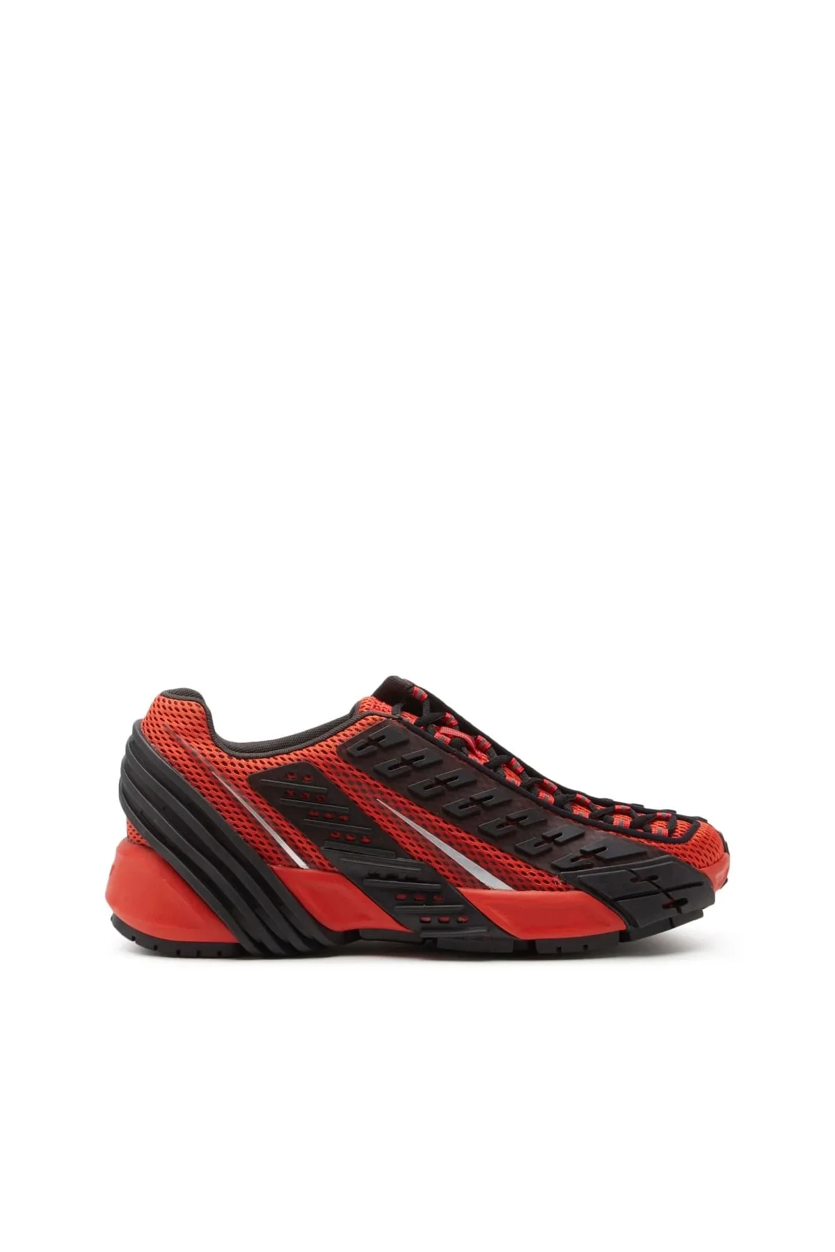 Black and Red S-Prototype V2-Sneakers in mesh and rubber