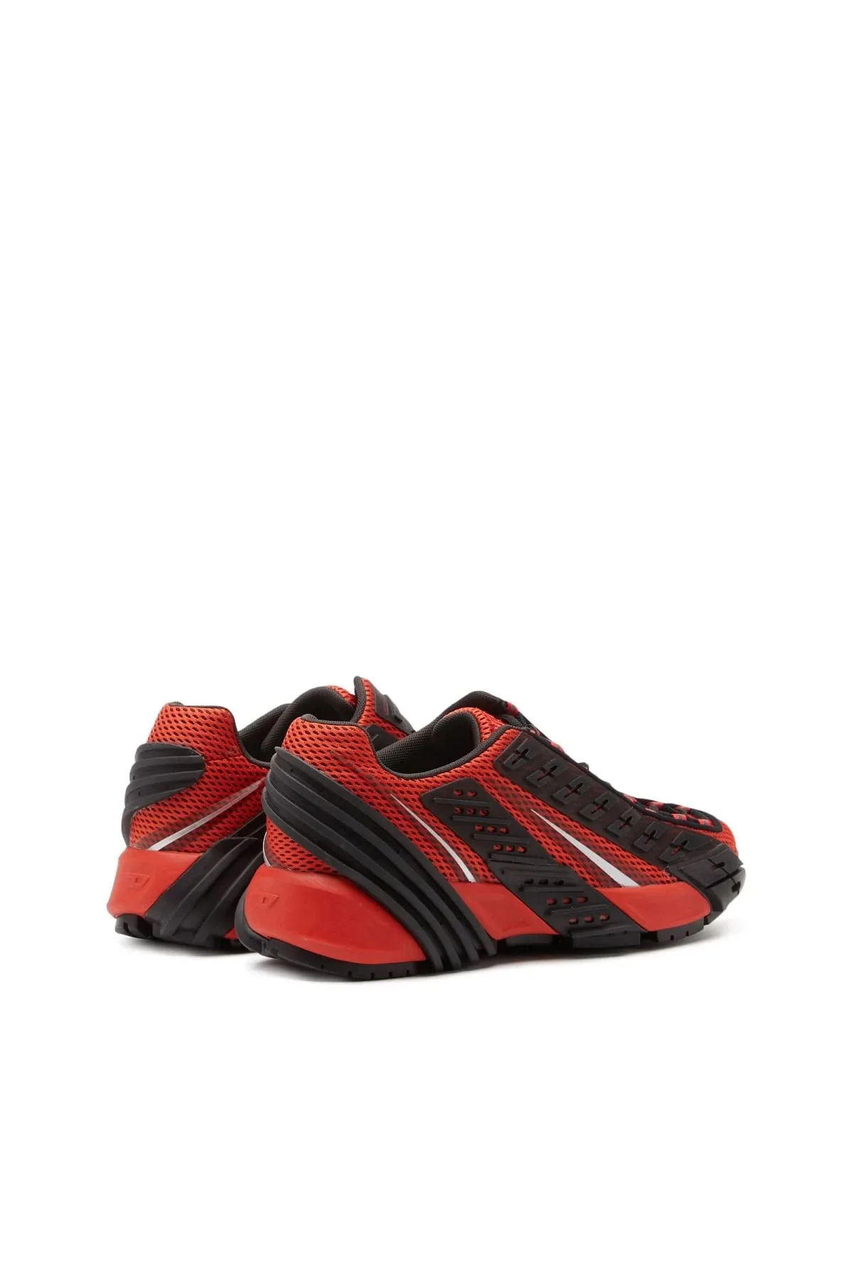 Black and Red S-Prototype V2-Sneakers in mesh and rubber
