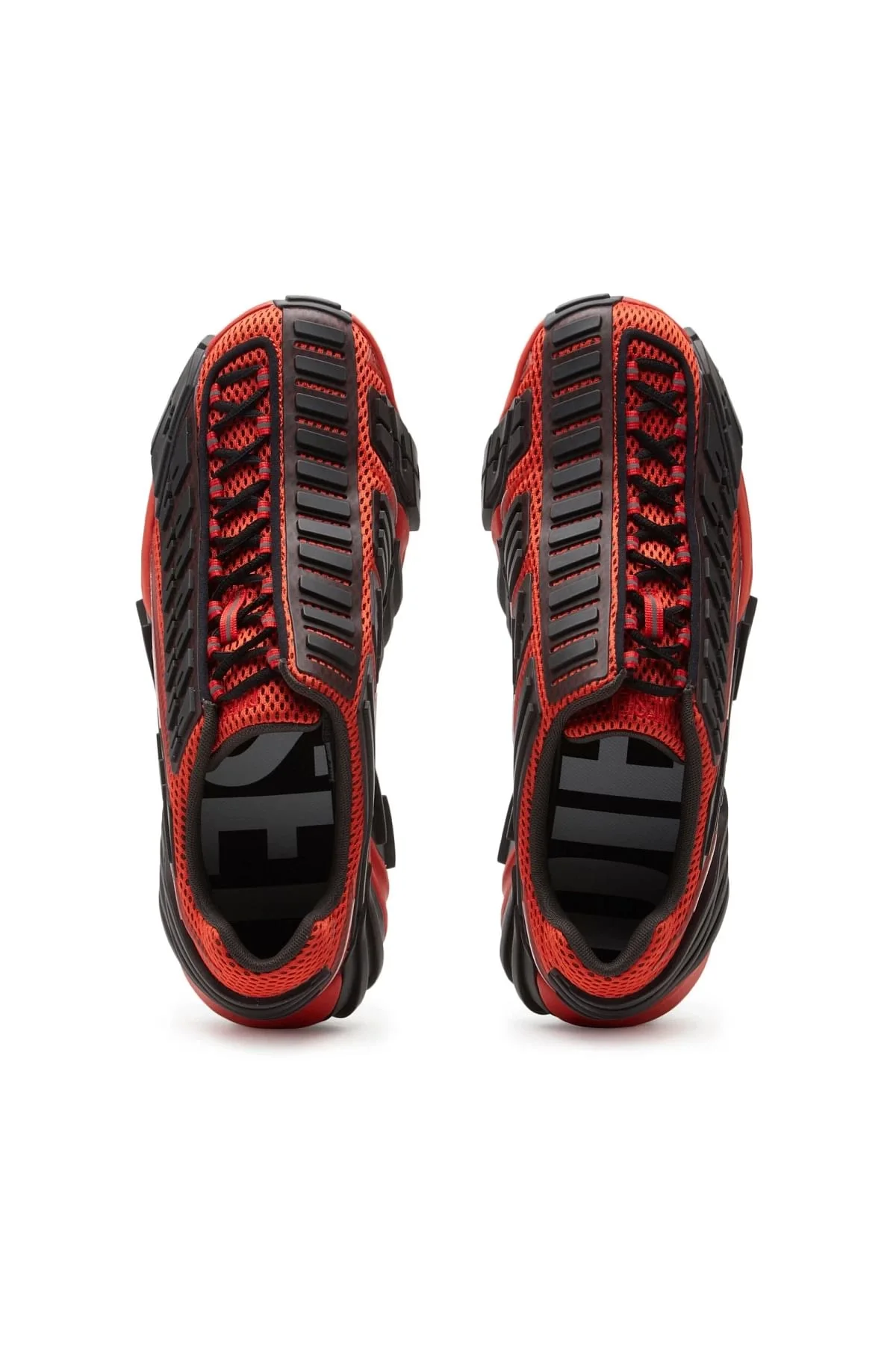 Black and Red S-Prototype V2-Sneakers in mesh and rubber