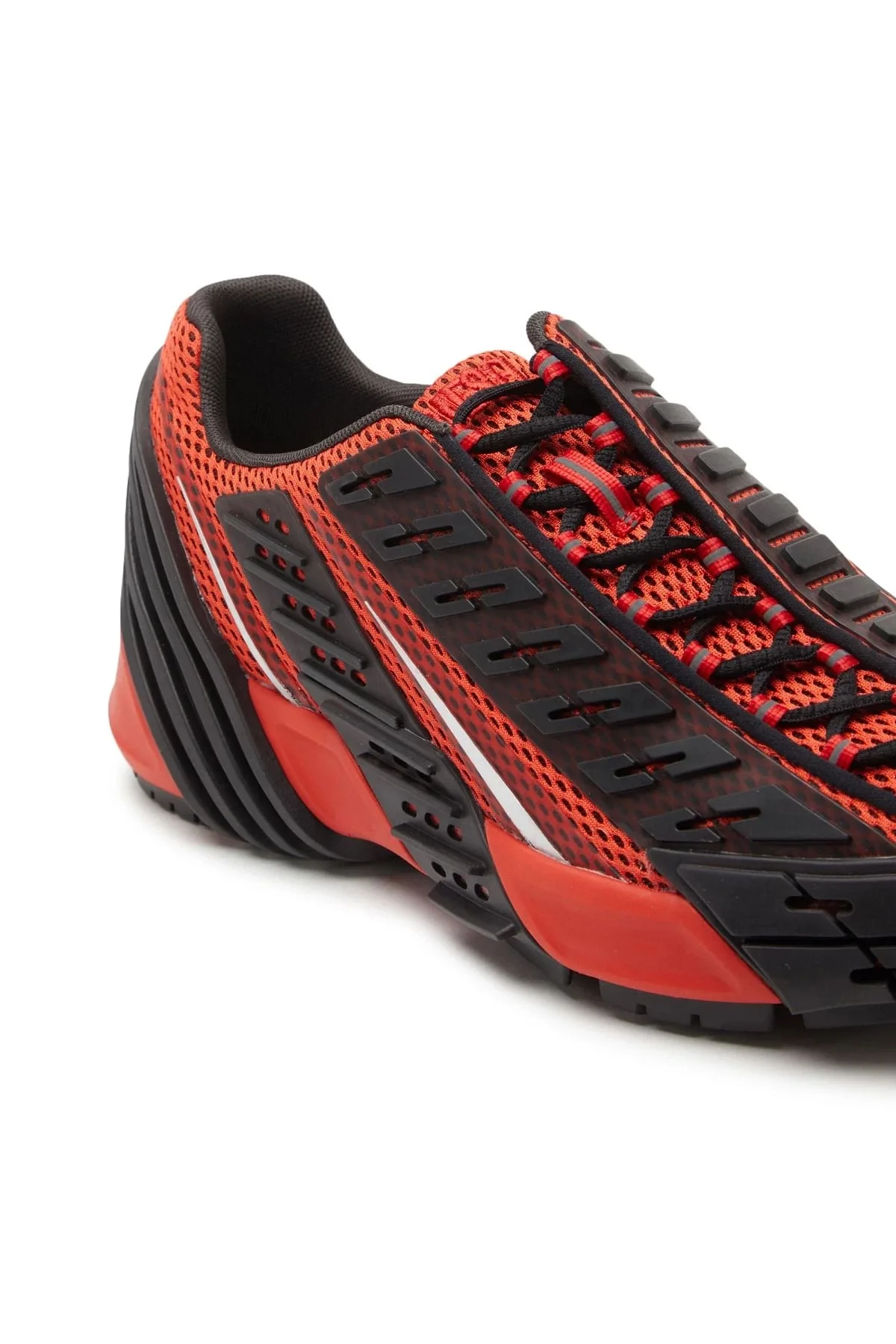 Black and Red S-Prototype V2-Sneakers in mesh and rubber