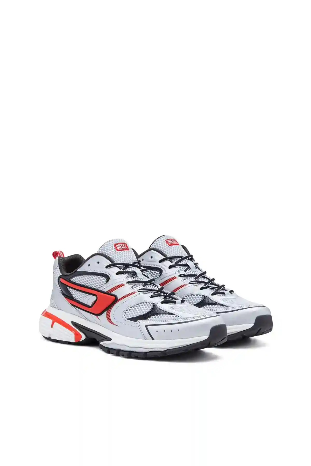 Red and White S-Serendipity Pro-X1-Mesh sneakers with embossed overlays