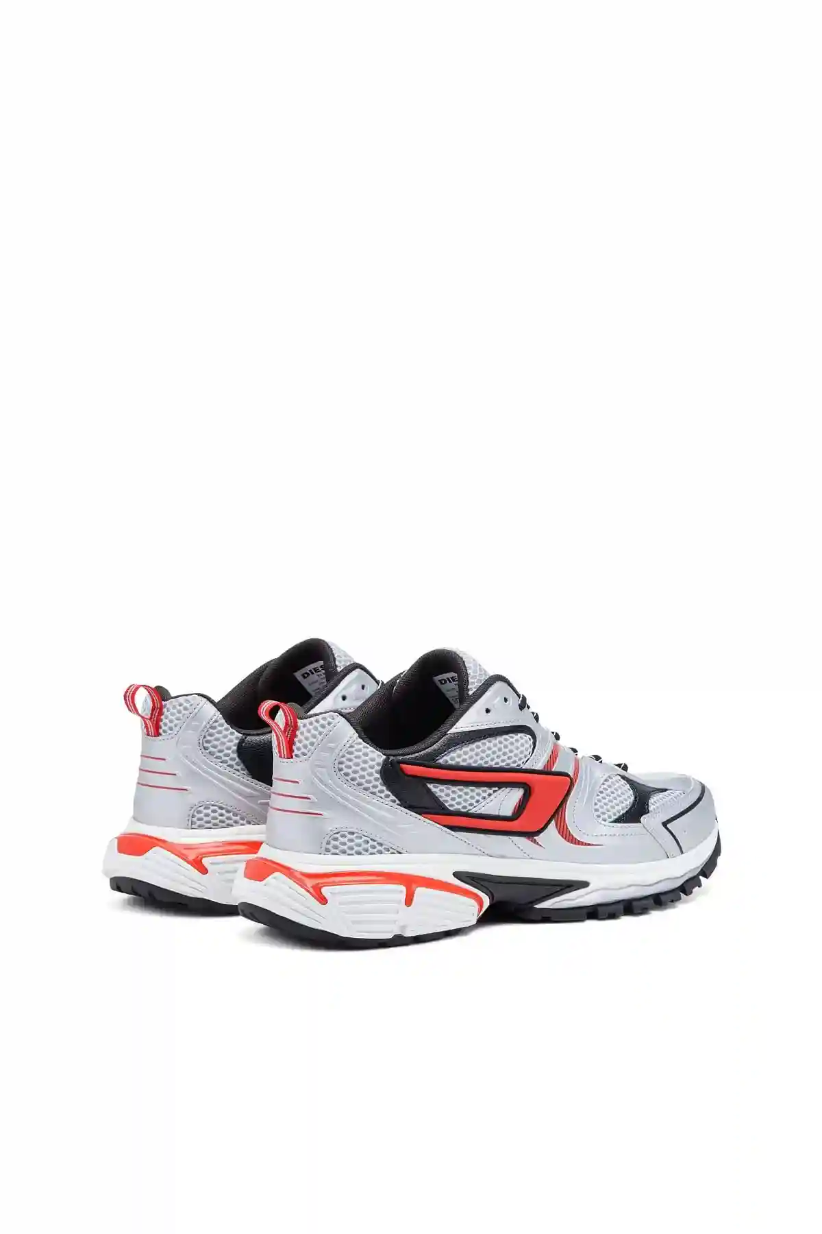Red and White S-Serendipity Pro-X1-Mesh sneakers with embossed overlays