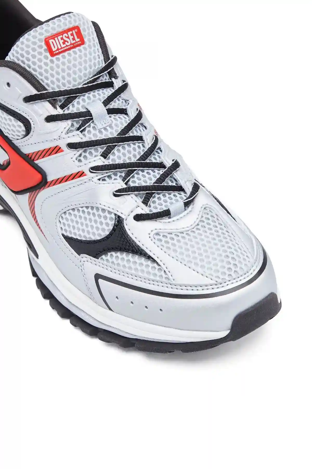 Red and White S-Serendipity Pro-X1-Mesh sneakers with embossed overlays