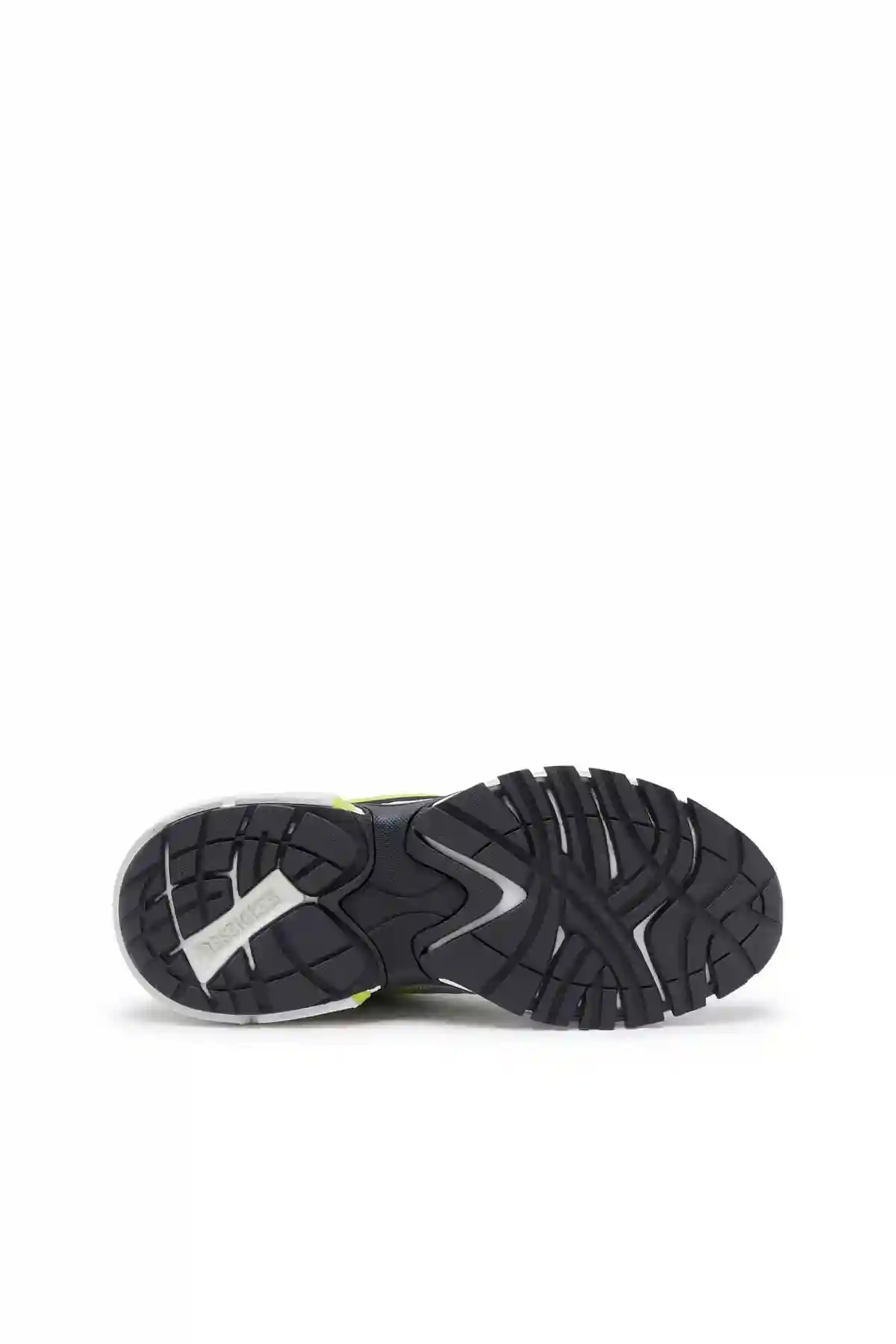 White and Yellow S-Serendipity Pro-X1-Mesh sneakers with embossed overlays