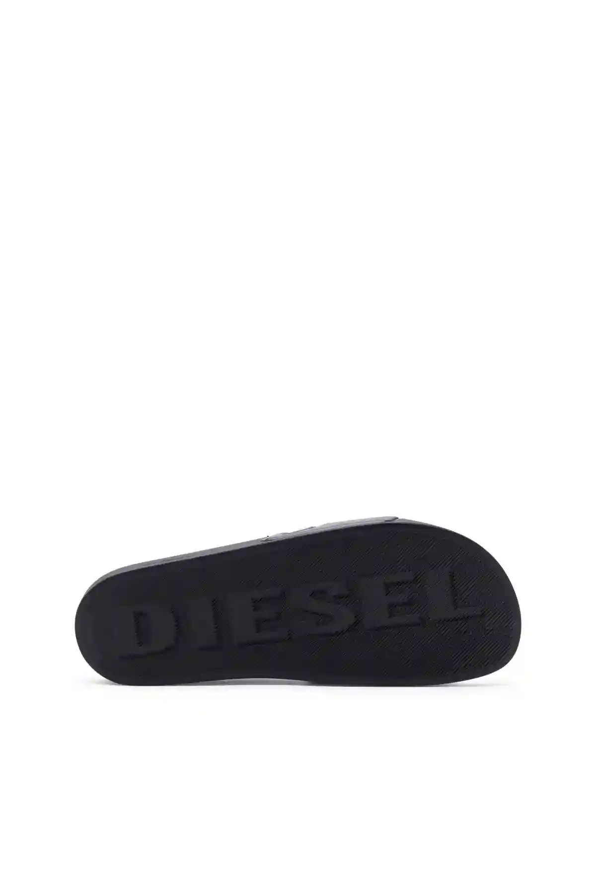 Black Sa-Mayemi-Pool slides with embedded D logo