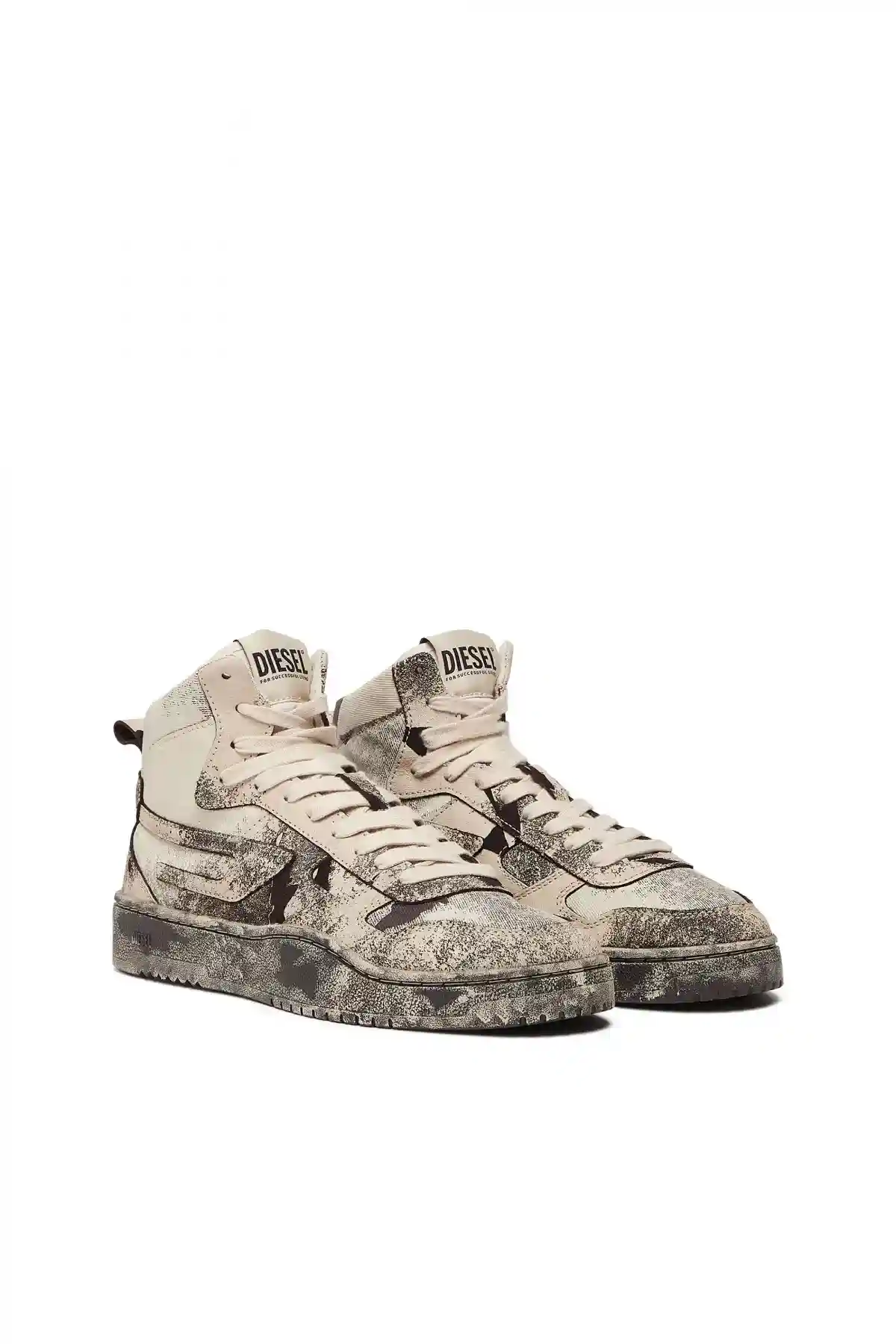 Multi S-Ukiyo V2 Mid-High-top camo sneakers with peel-off effect