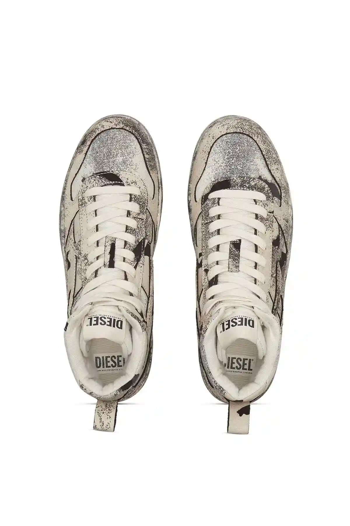 Multi S-Ukiyo V2 Mid-High-top camo sneakers with peel-off effect