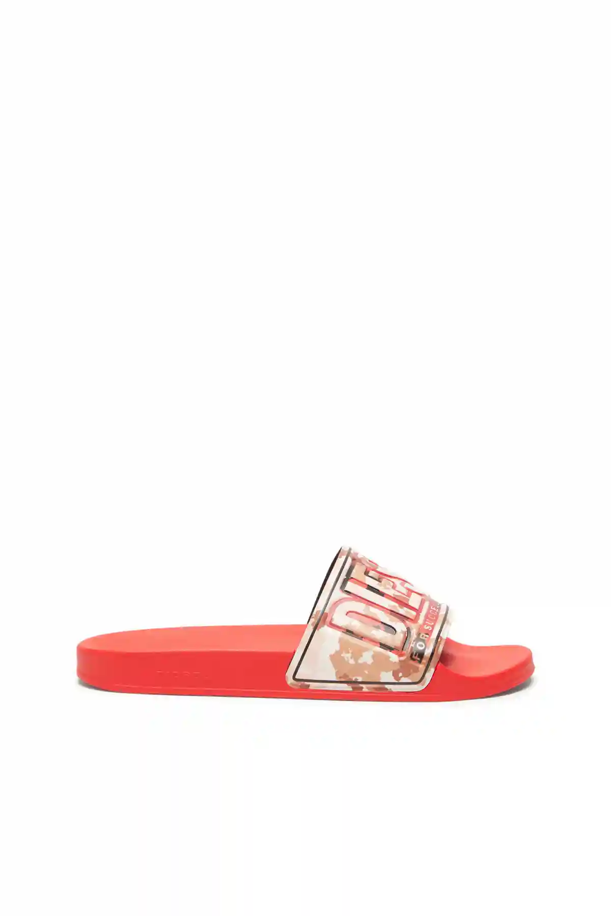 Red Sa-Mayemi CC X-Pool slides with camouflage band