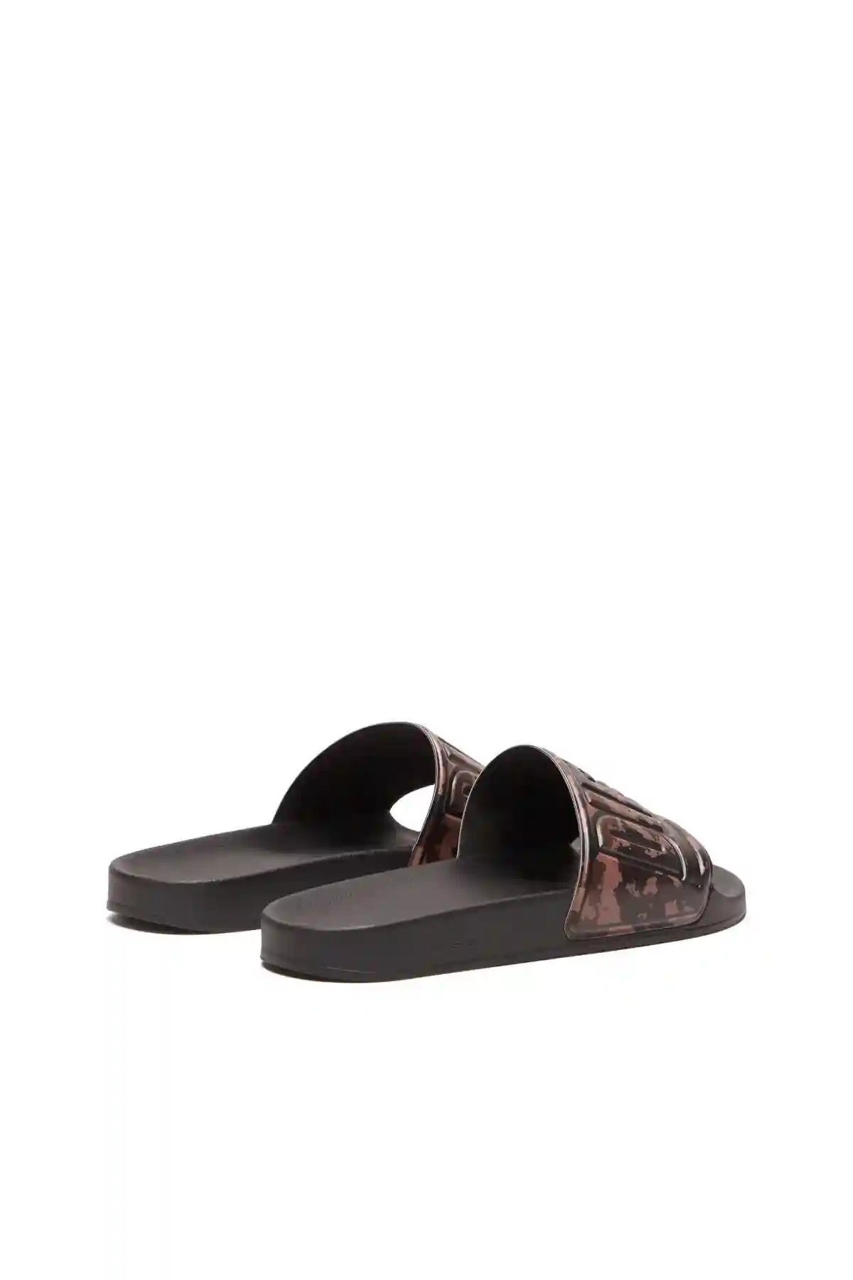 Black Sa-Mayemi CC X-Pool slides with camouflage band