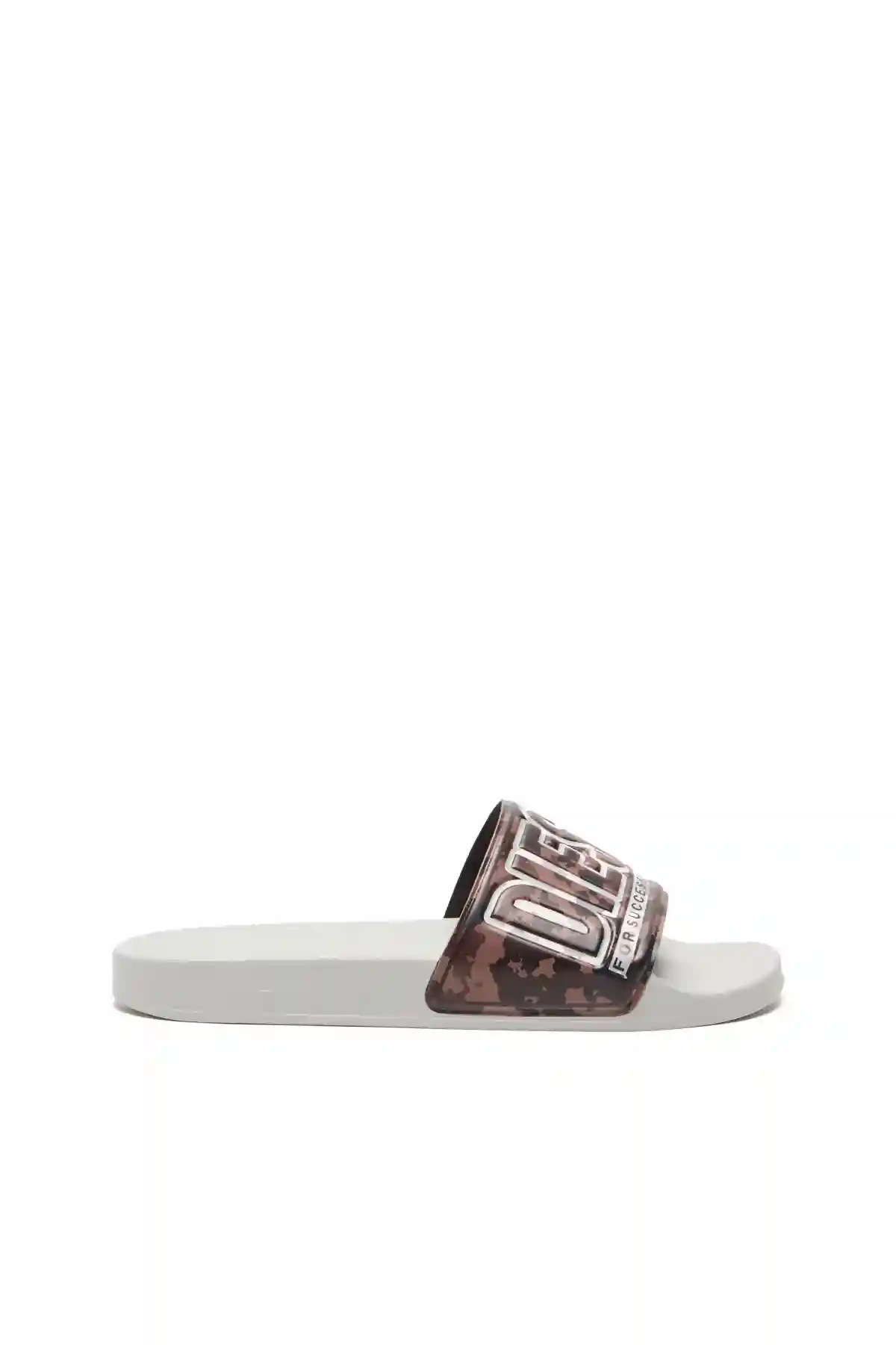 White Sa-Mayemi CC X-Pool slides with camouflage band