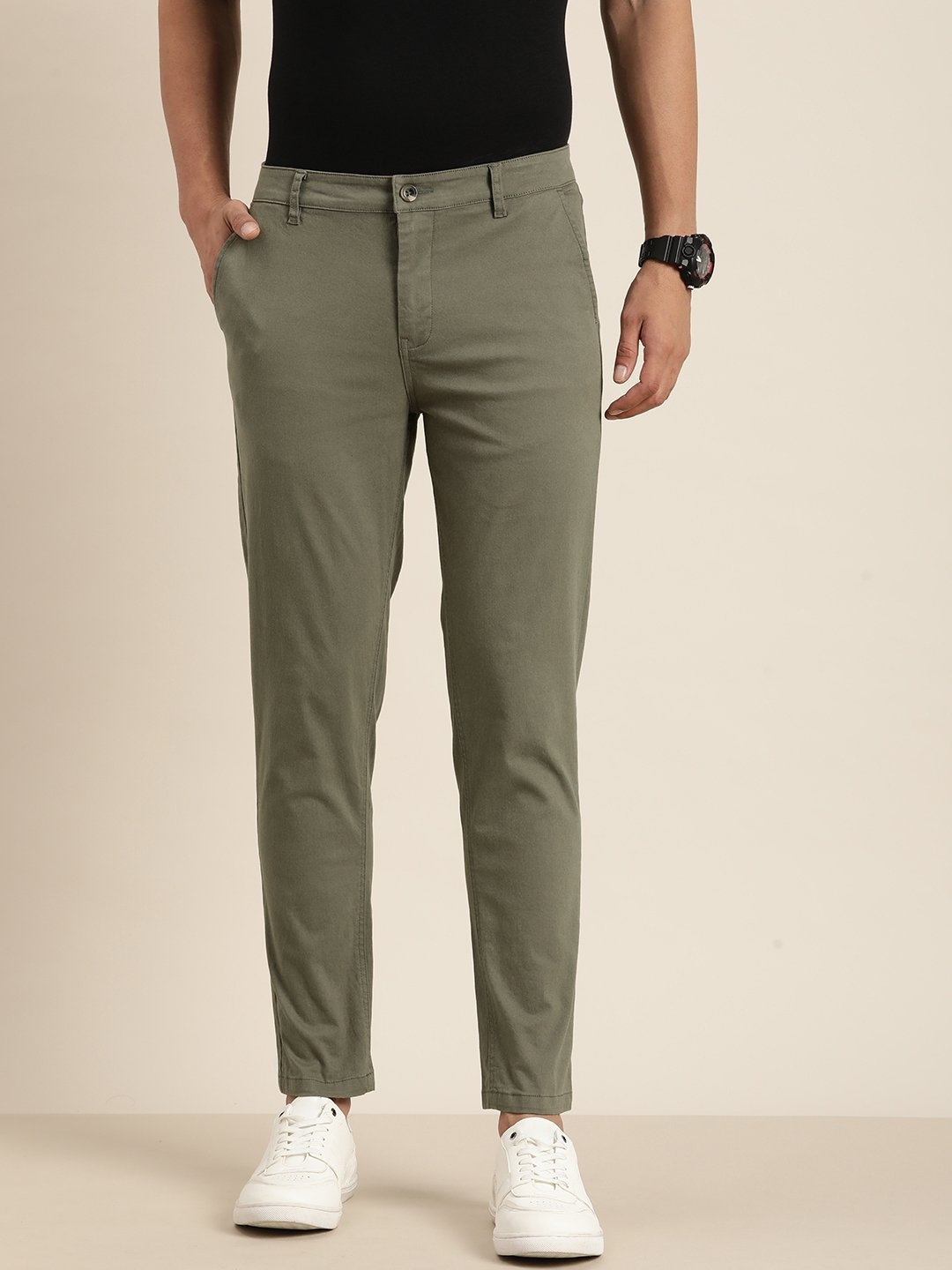 Difference of Opinion | Difference of Opinion Olive Solid Angle Length Trouser