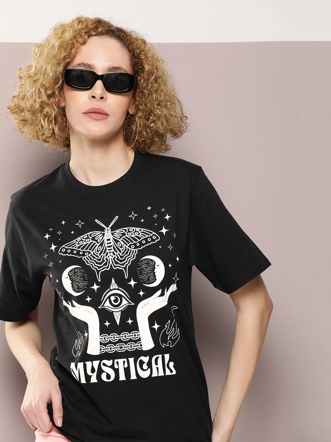 Dillinger | Dillinger Black Graphic Oversized T-Shirt