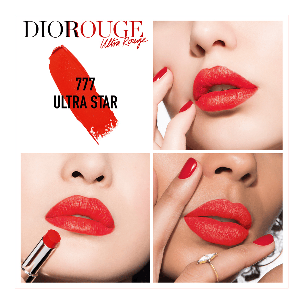 Rouge Dior Ultra Rouge Lipstick • 777 Ultra Star - Poppy Red