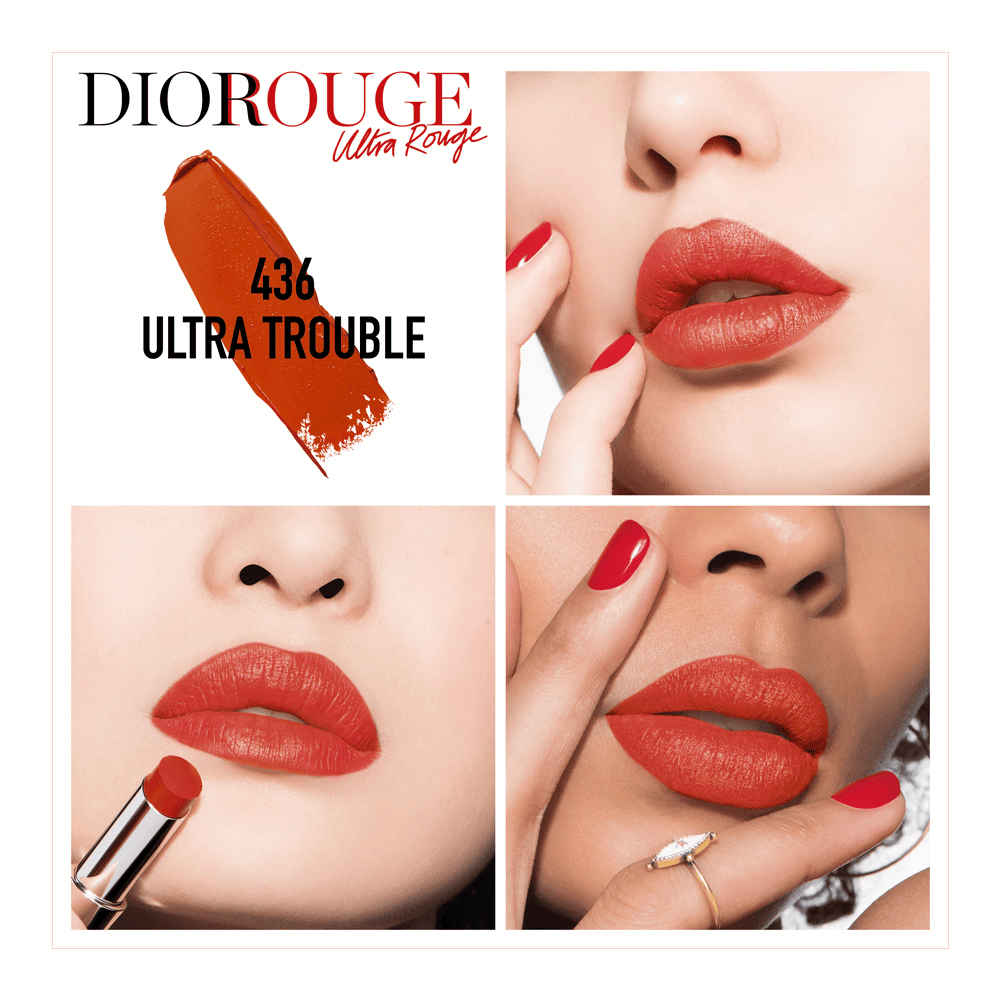 Rouge Dior Ultra Rouge Lipstick 436 Ultra Trouble Orangey Brick