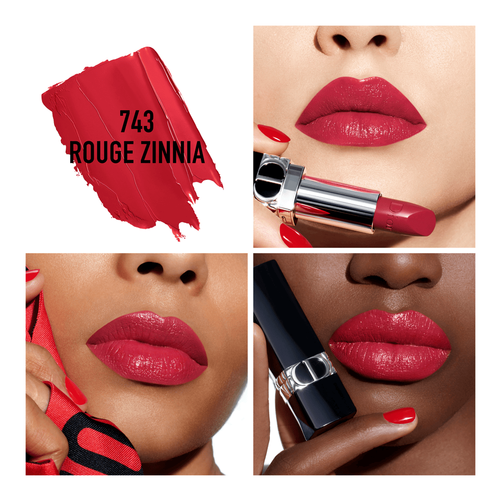 Rouge Dior Couture Finish Refillable Lipstick • 743 Rouge Zinnia