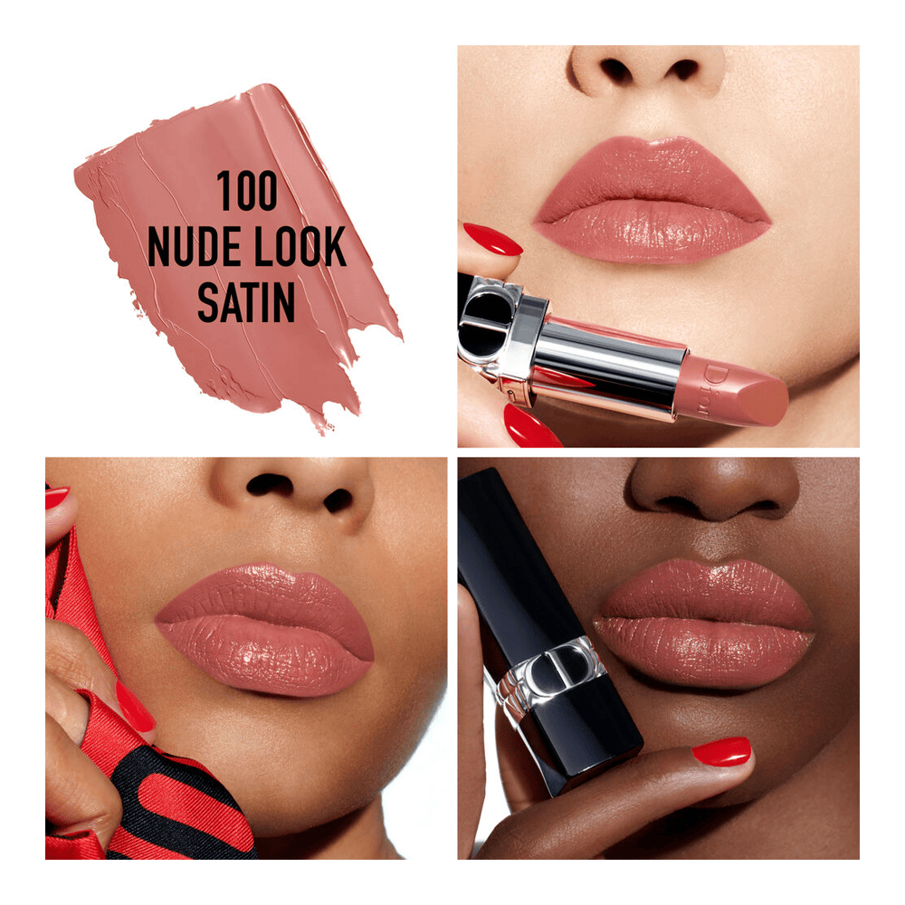 Rouge Dior Couture Finish Refillable Lipstick • 100 Nude Look Satin