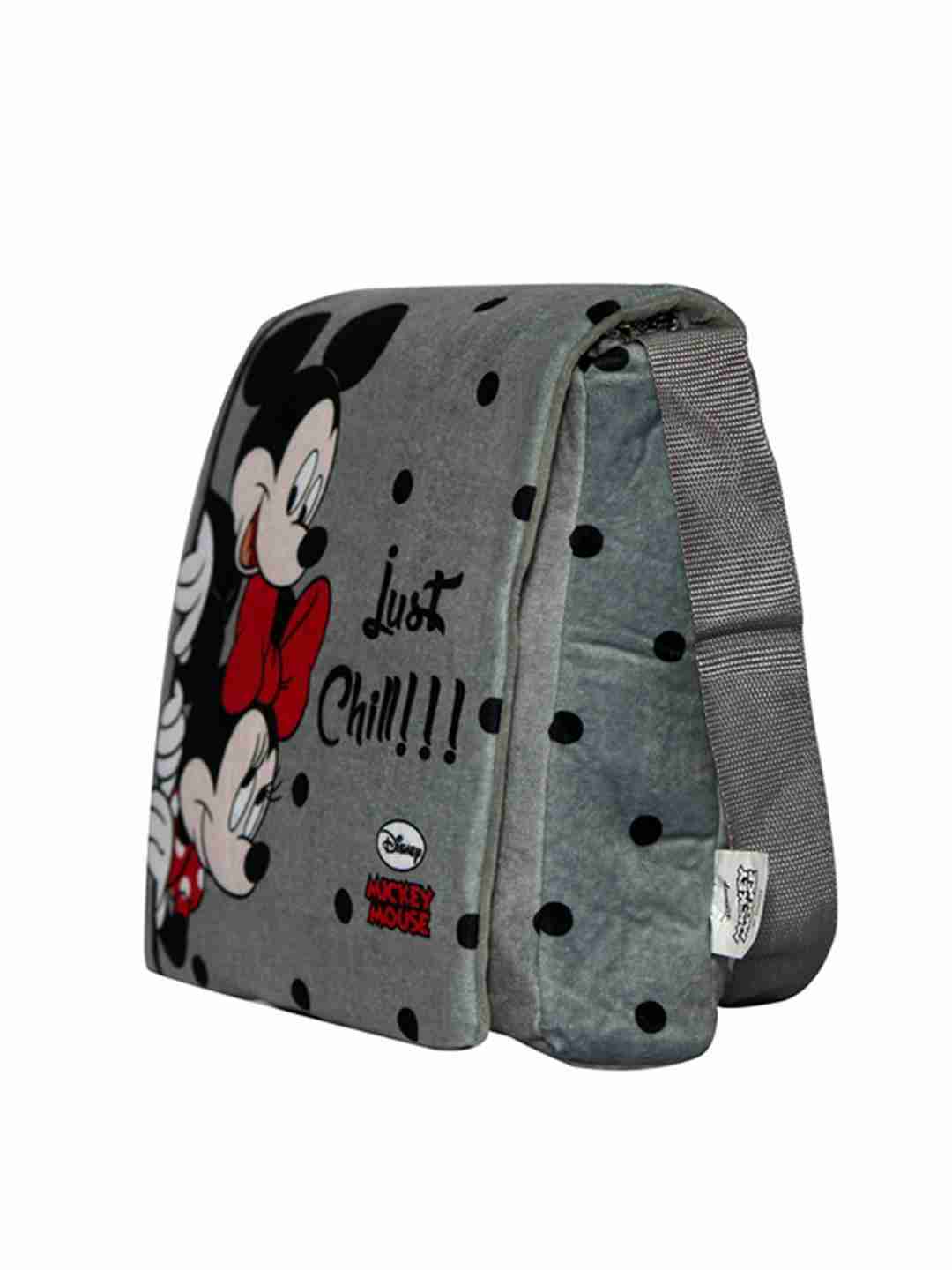 Disney Happiness Unisex Zipper Closure Mickey Mouse Printed Sling Bag_Grey_Free Size Plush Accessories for Kids age 12M+ - 27.94 Cm