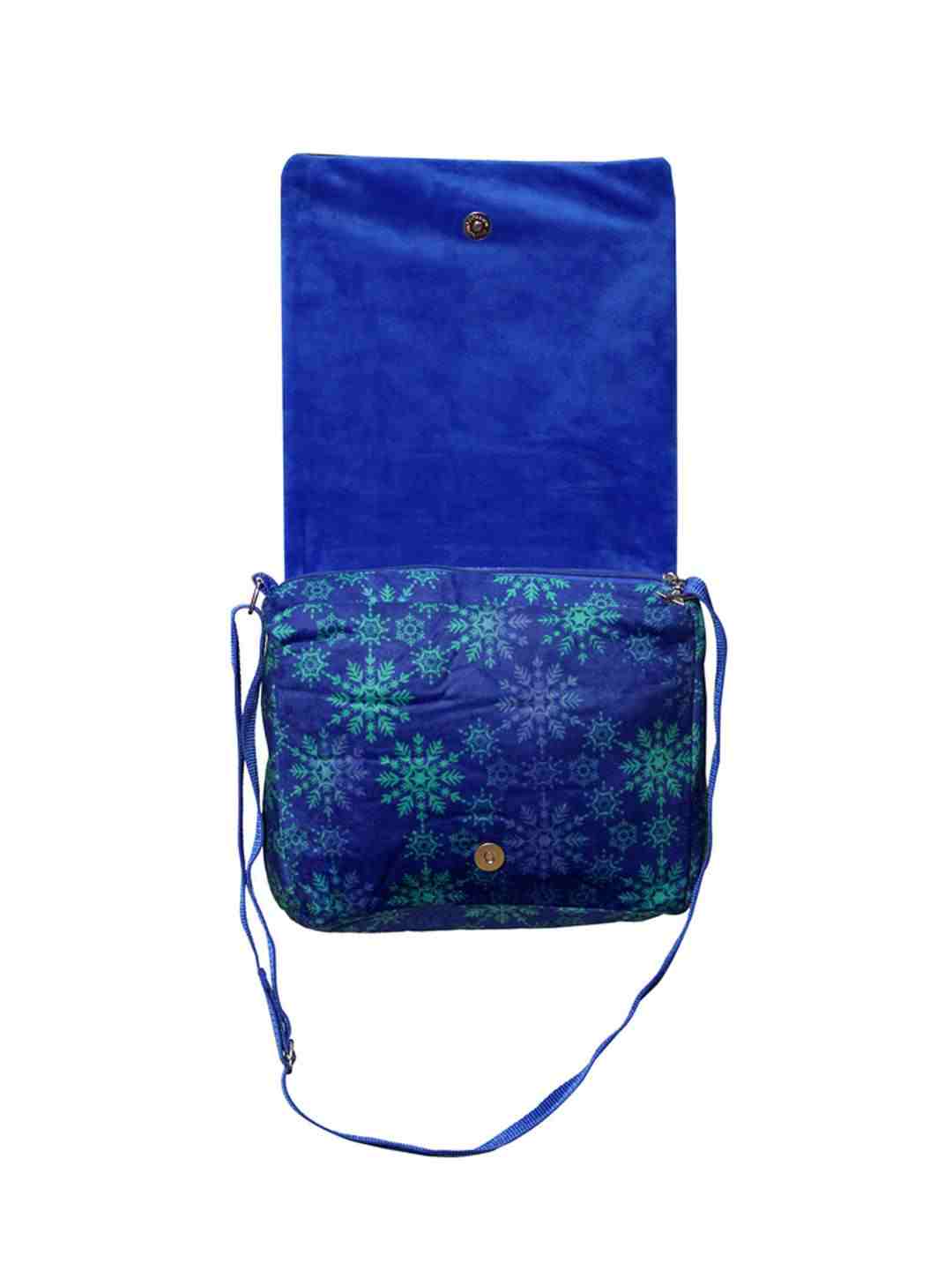 Disney Happiness Unisex Frozen Elsa Printed Sling Bag_Blue Plush Accessories for Kids age 12M+ - 20 Cm