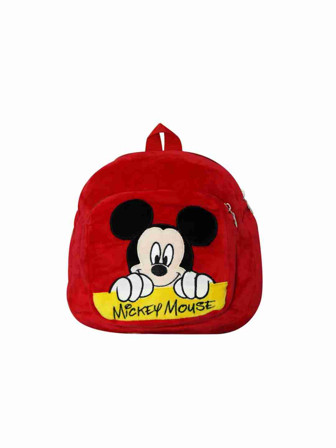 Disney Happiness Unisex Mickey Mouse Backpack_Red Plush Accessories for Kids age 12M+ - 25.4 Cm