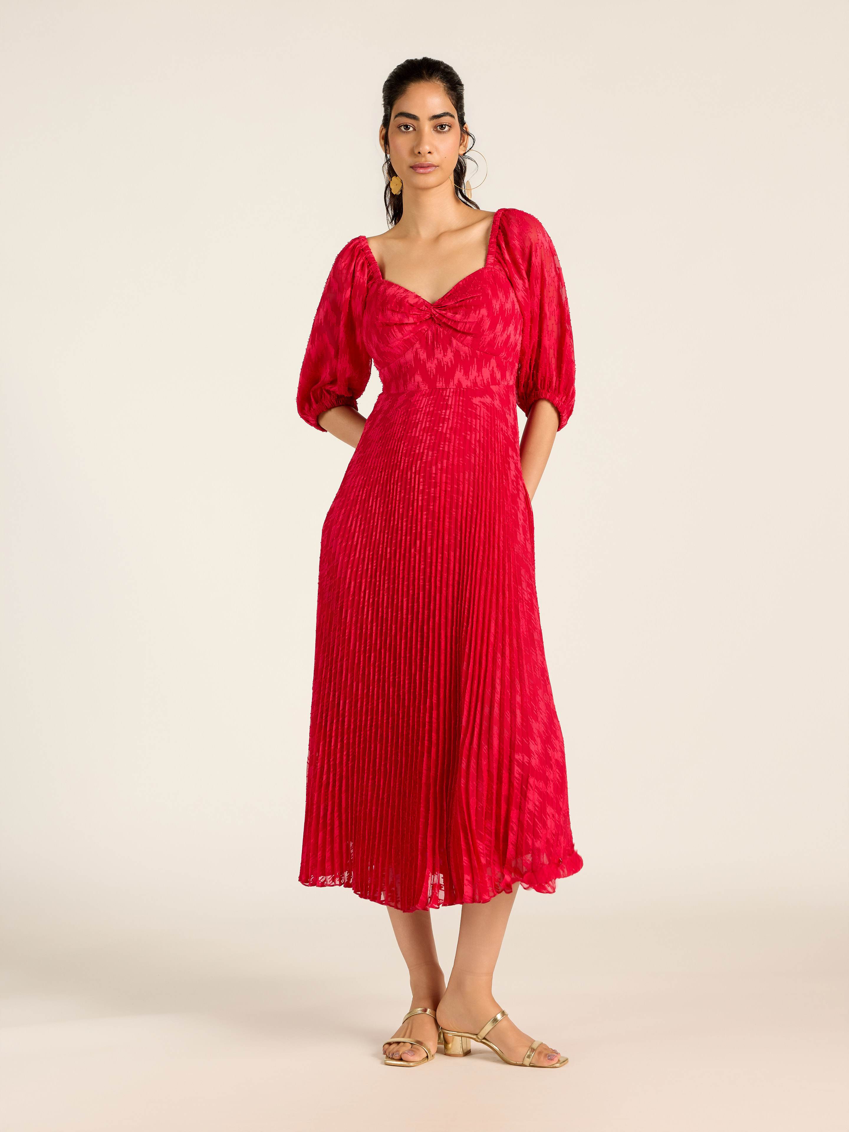 Red Melanie Long Dress