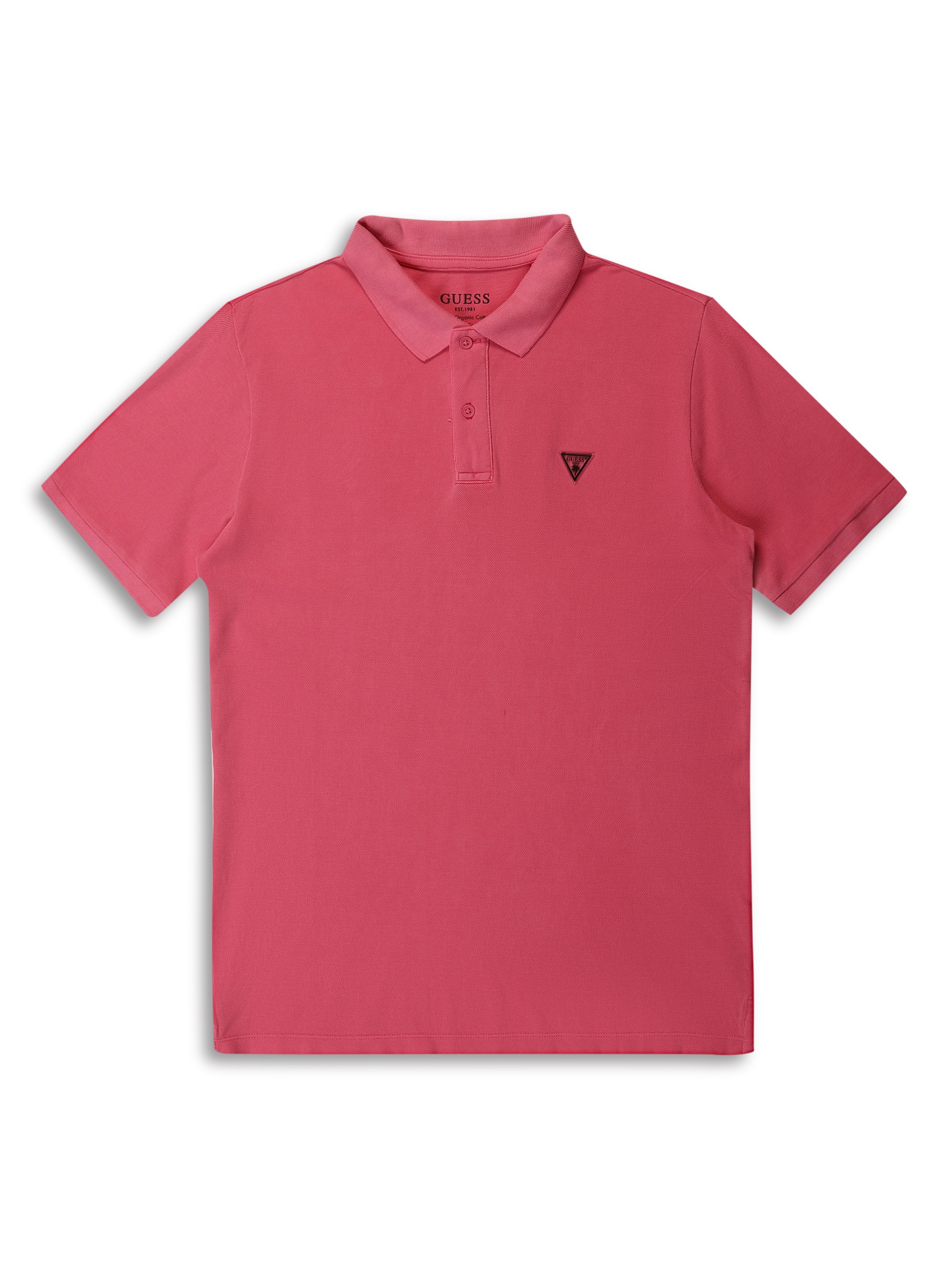 Guess Pink Cotton solid Men T-Shirts
