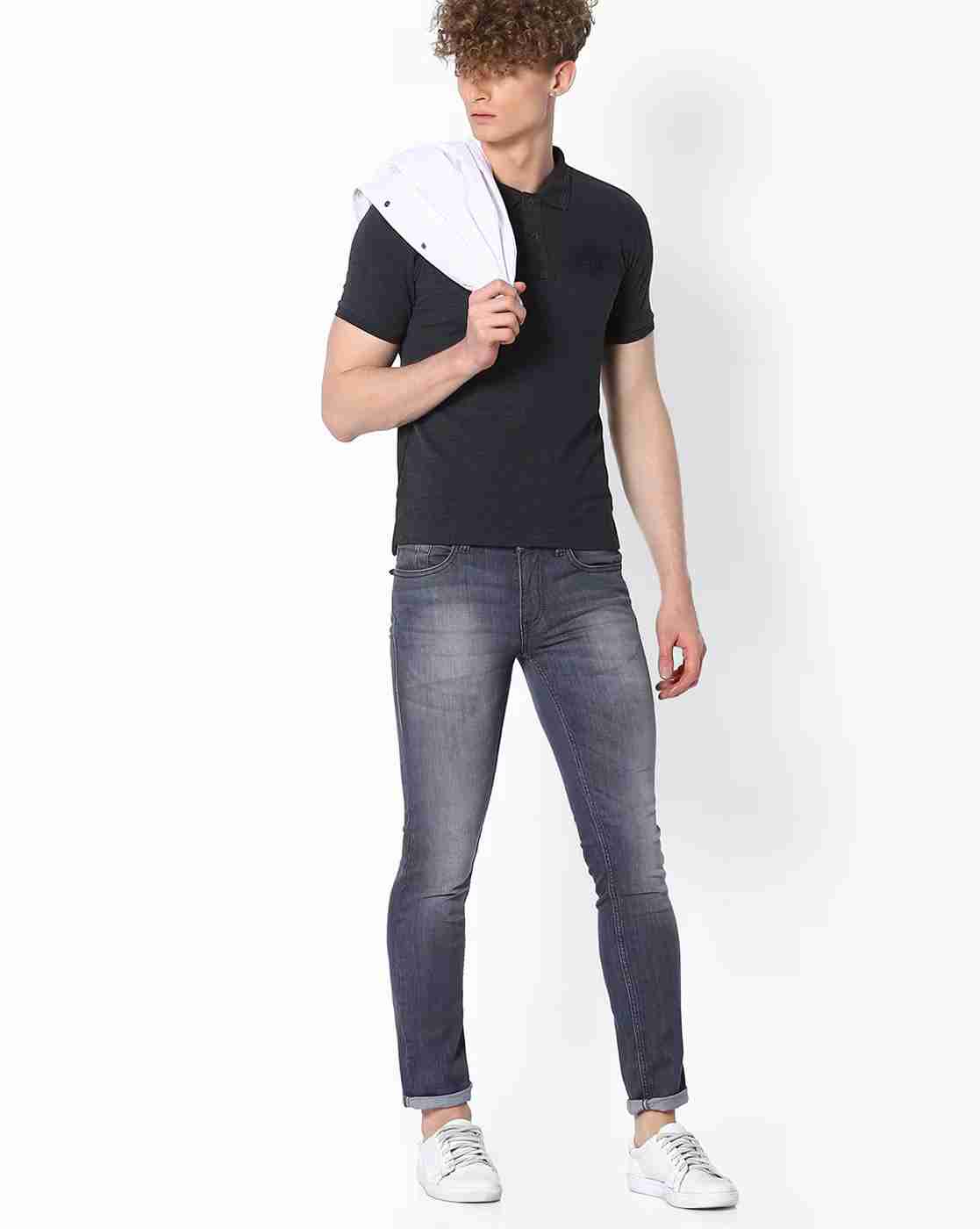 DNMX | Slim Fit Polo T-Shirt with Short Button Placket|3