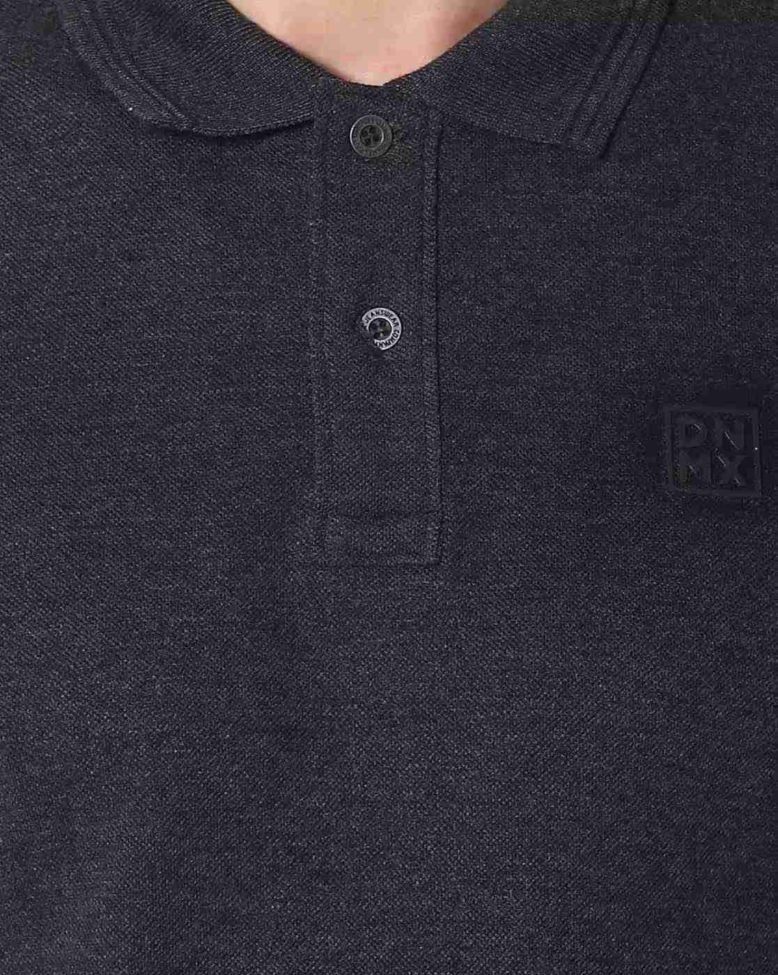 DNMX | Slim Fit Polo T-Shirt with Short Button Placket|4