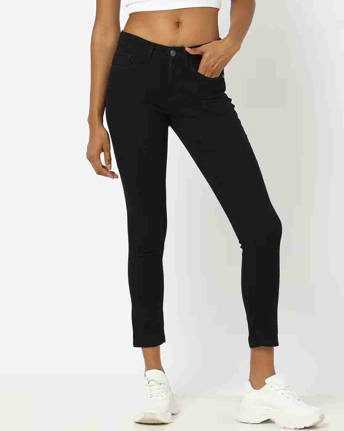 DNMX | Women Mid-Rise Relaxed Fit Solid Clean Jeans|0
