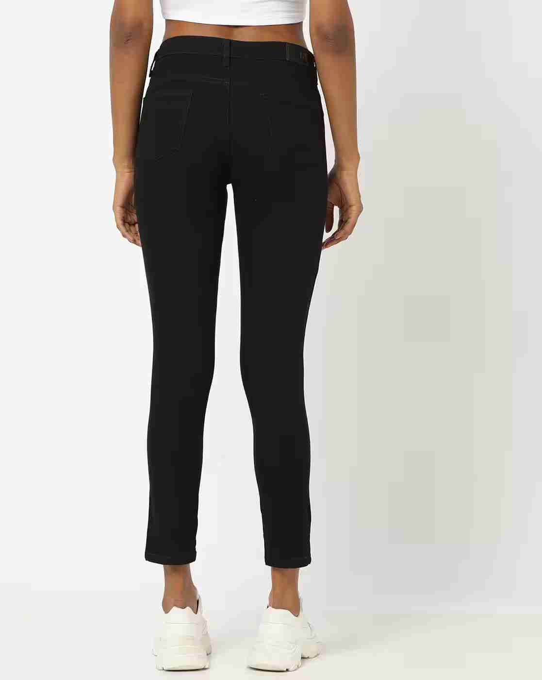 DNMX | Women Mid-Rise Relaxed Fit Solid Clean Jeans|2