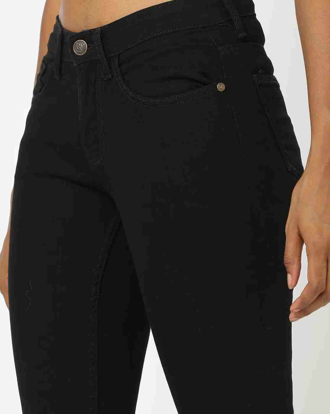 DNMX | Women Mid-Rise Relaxed Fit Solid Clean Jeans|3