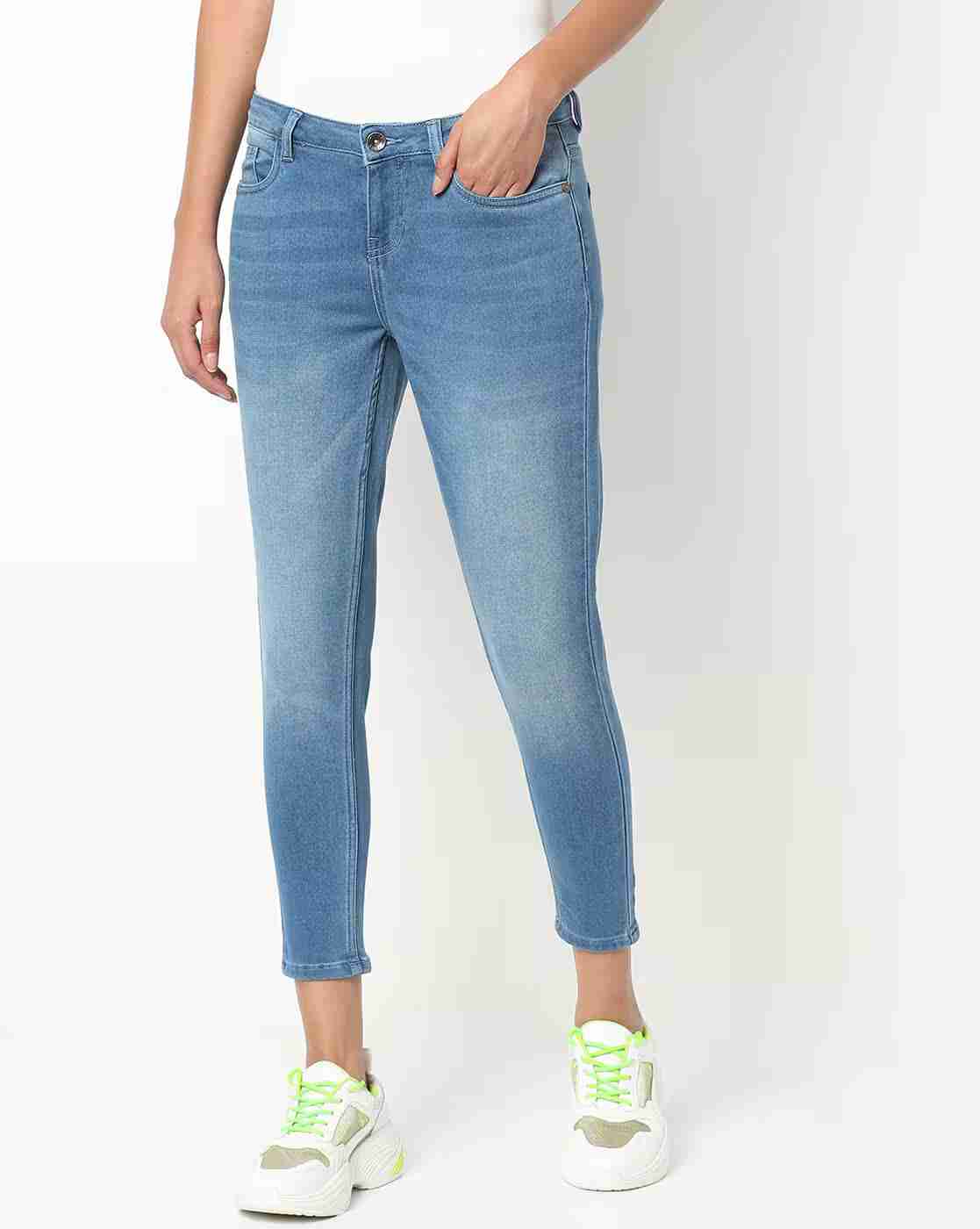 DNMX | Knitted Cropped Skinny Jeans|0