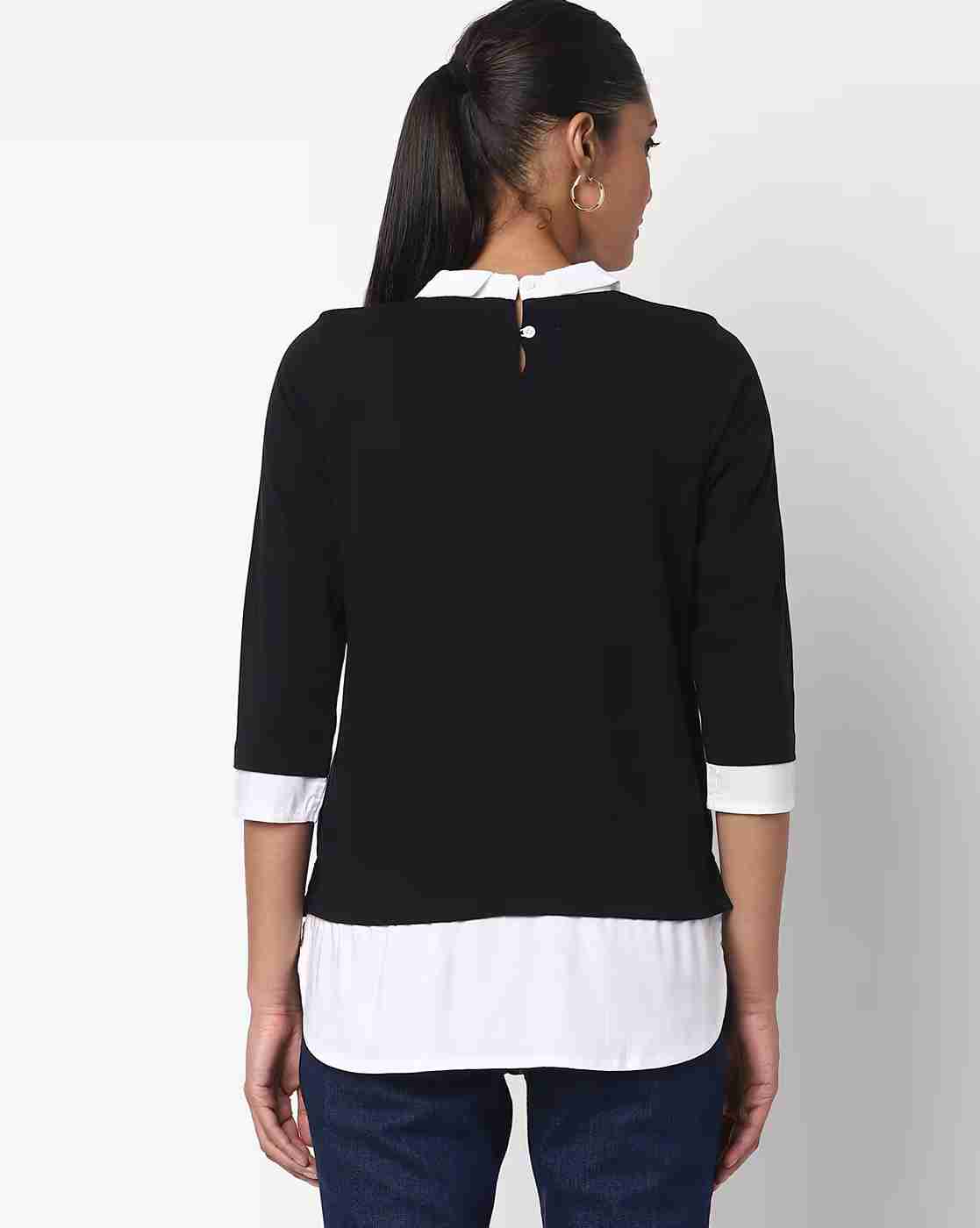 DNMX | Twofer Top with Shirt Collar|1