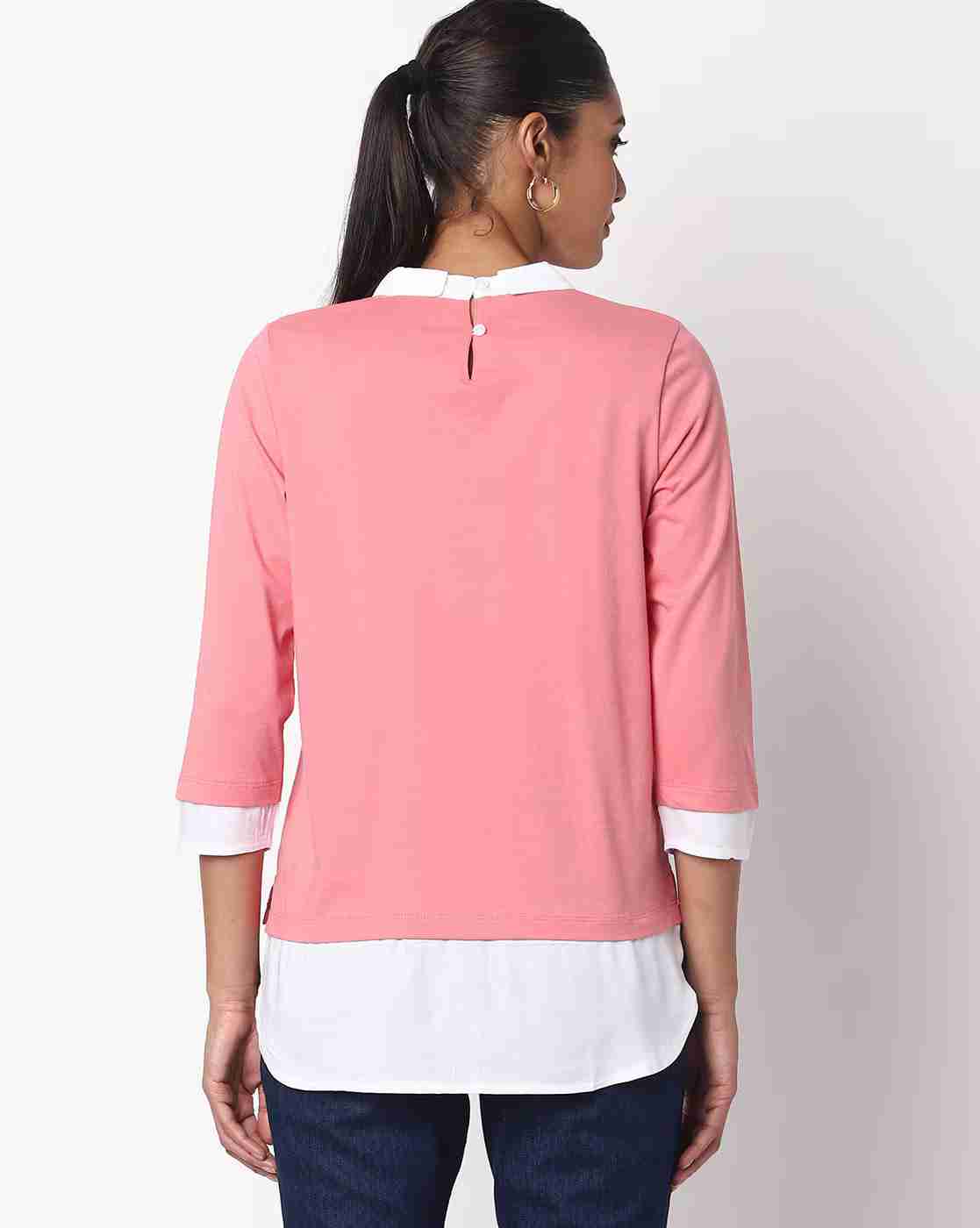 DNMX | Twofer Top with Shirt Collar|1