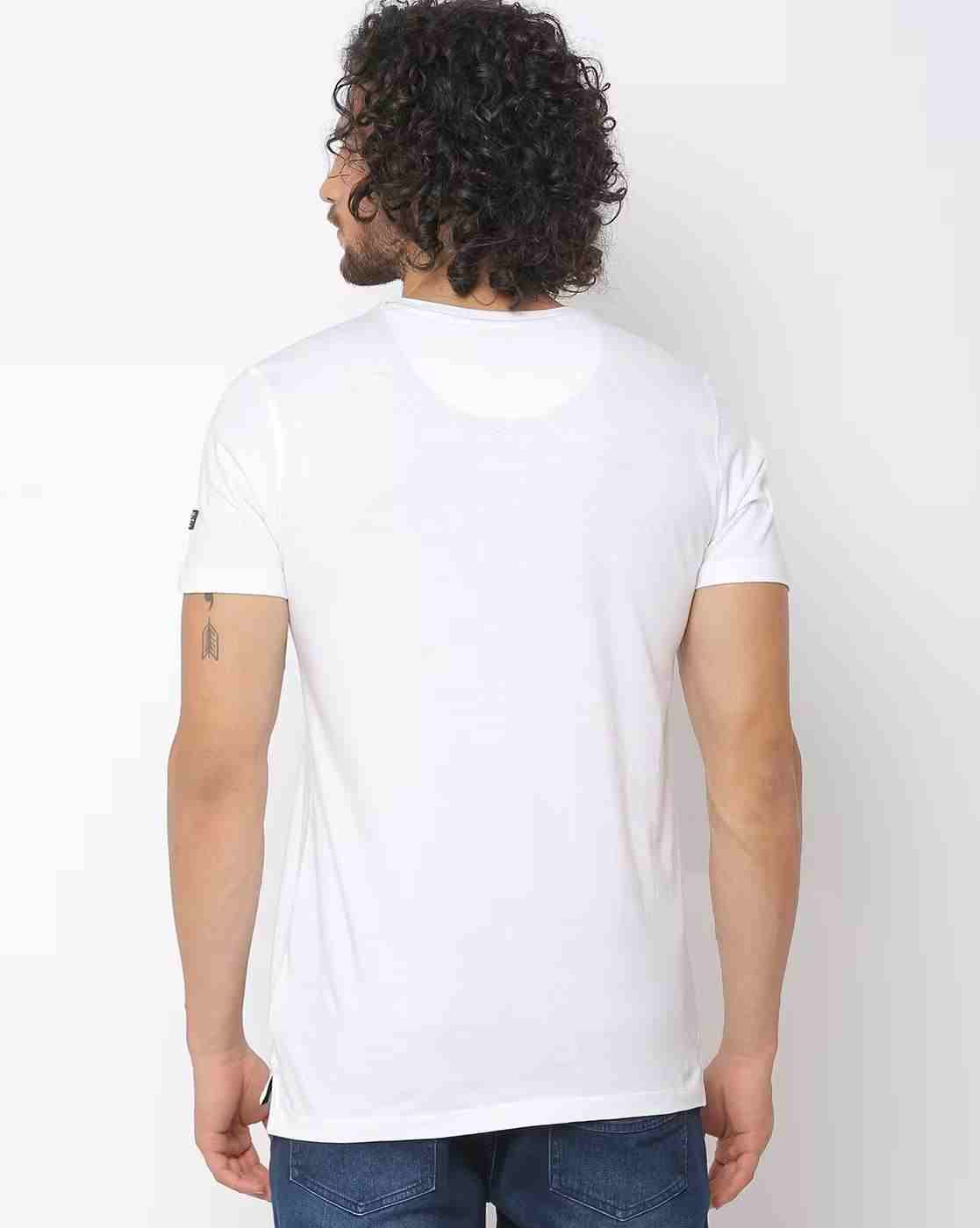 DNMX | Typographic Print Crew-Neck T-shirt|1