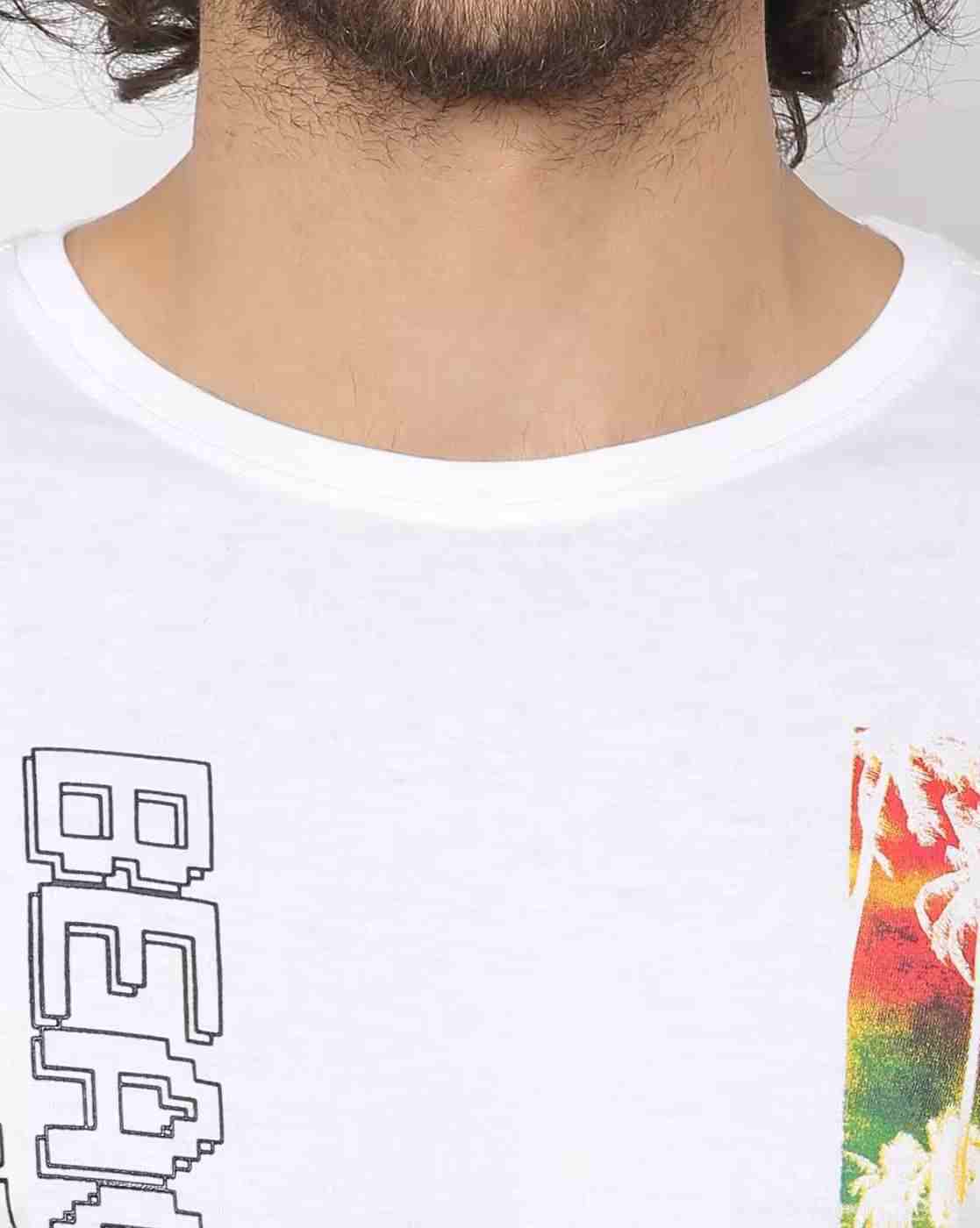 DNMX | Typographic Print Crew-Neck T-shirt|2