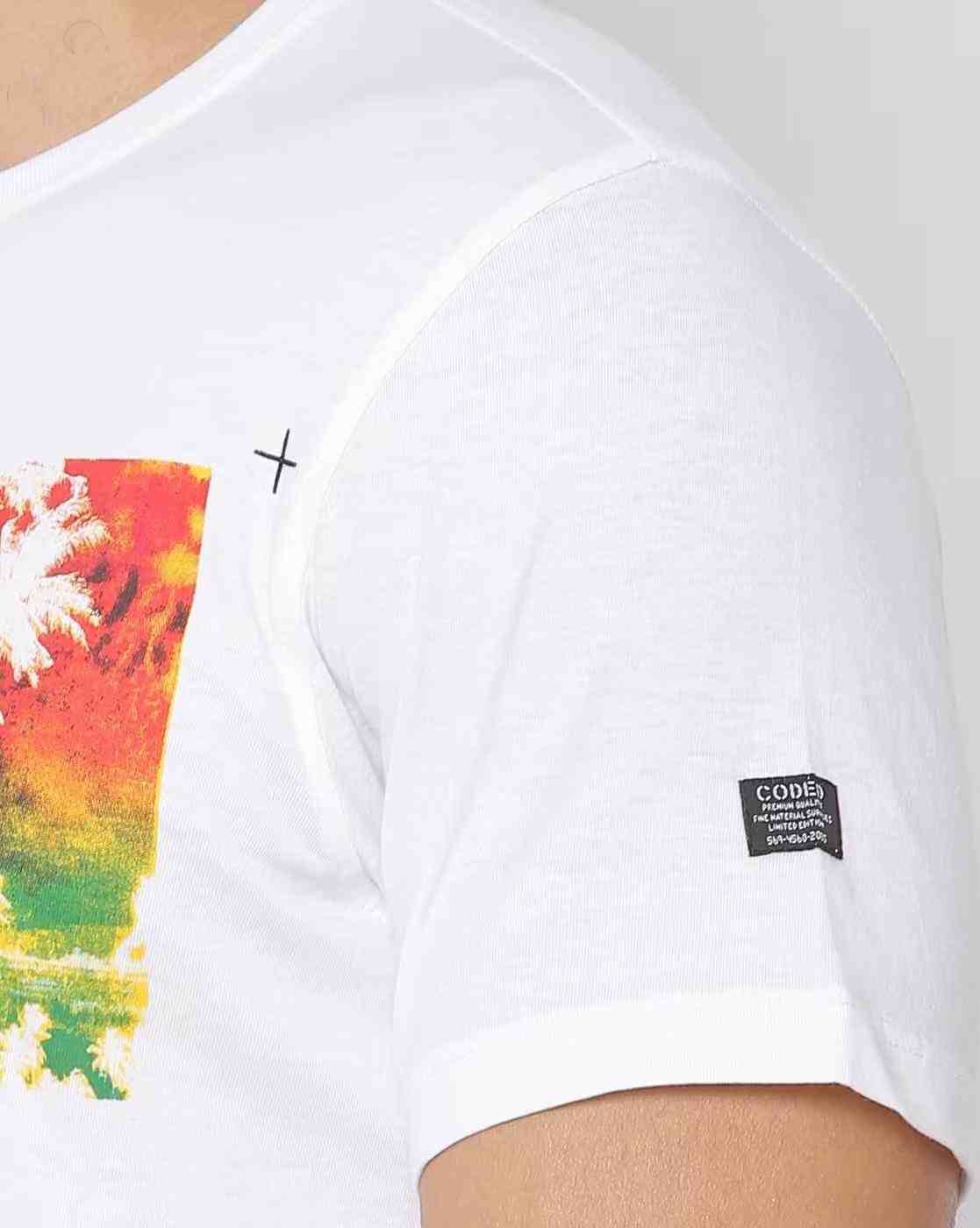 DNMX | Typographic Print Crew-Neck T-shirt|3