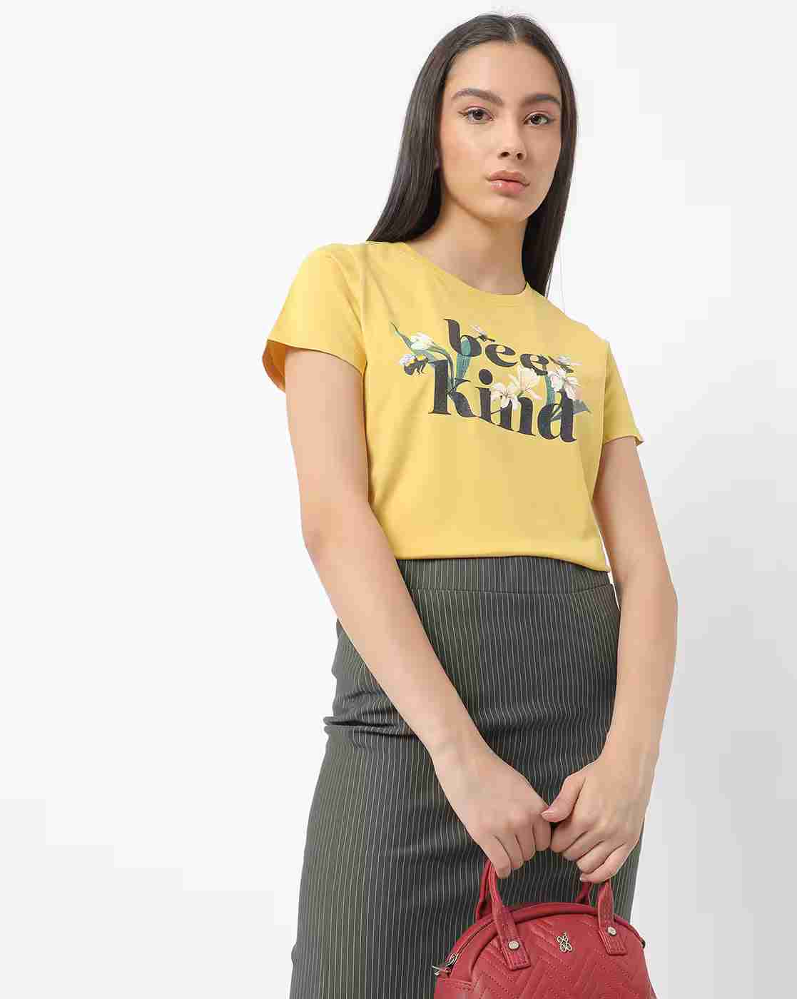 DNMX | Typographic Print Slim Fit Crew-Neck T-shirt|0