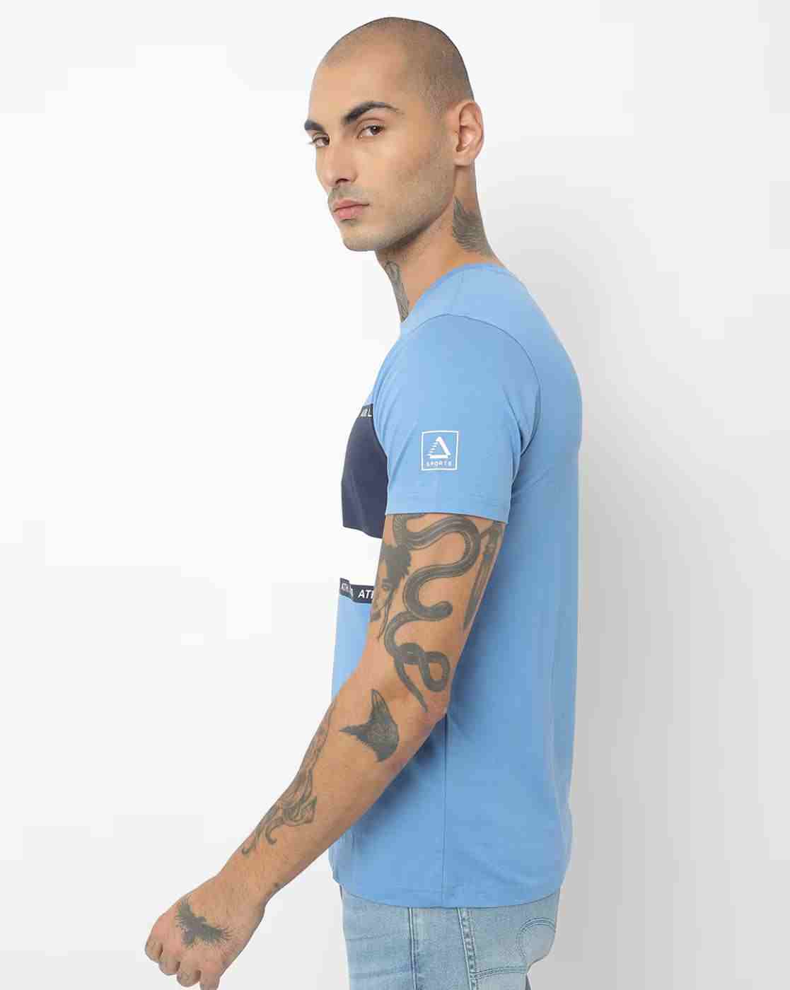 DNMX | Regular Fit Colourblock Crew-Neck T-Shirt|2