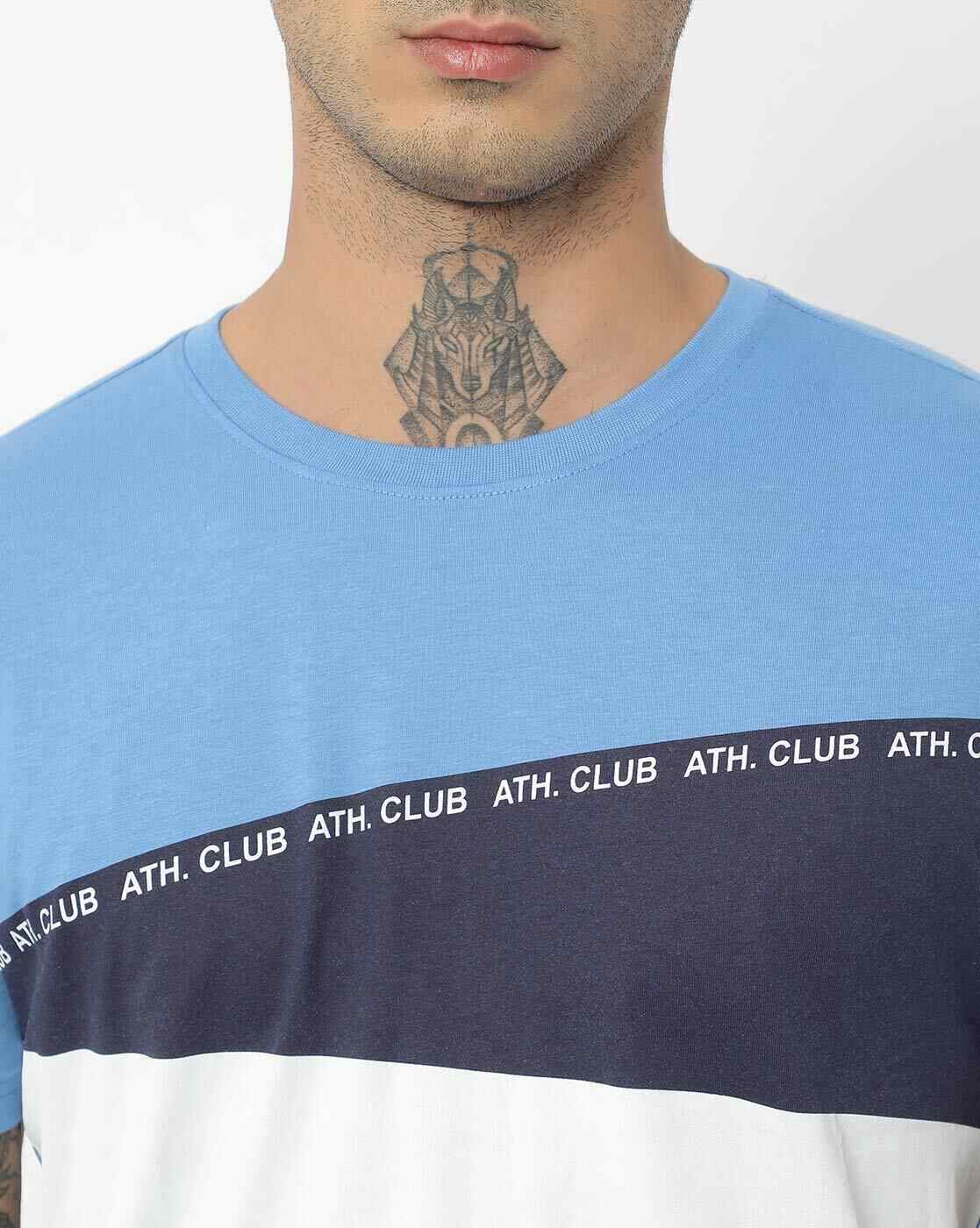 DNMX | Regular Fit Colourblock Crew-Neck T-Shirt|4