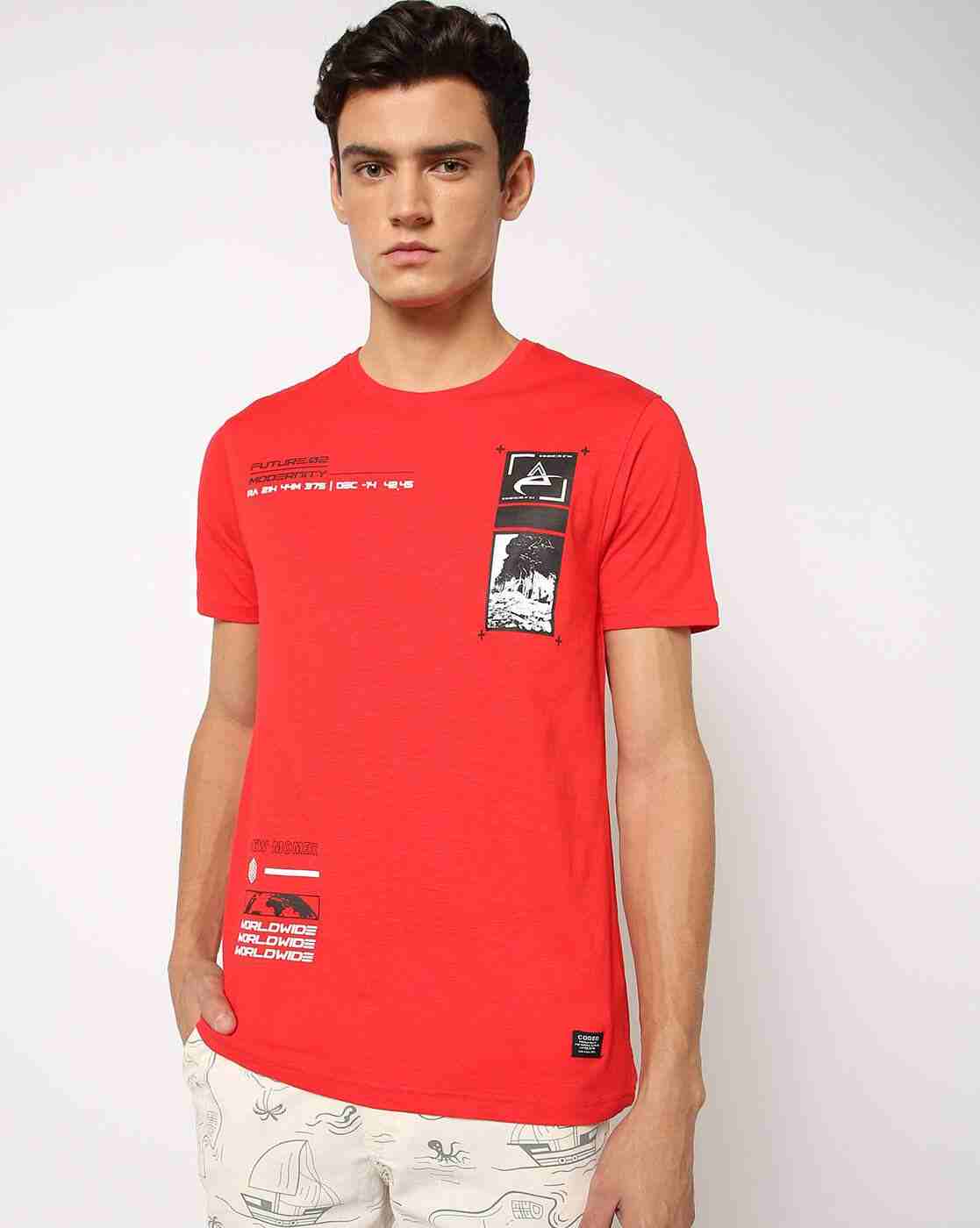 DNMX | Printed Slim Fit Crew-Neck T-shirt|0