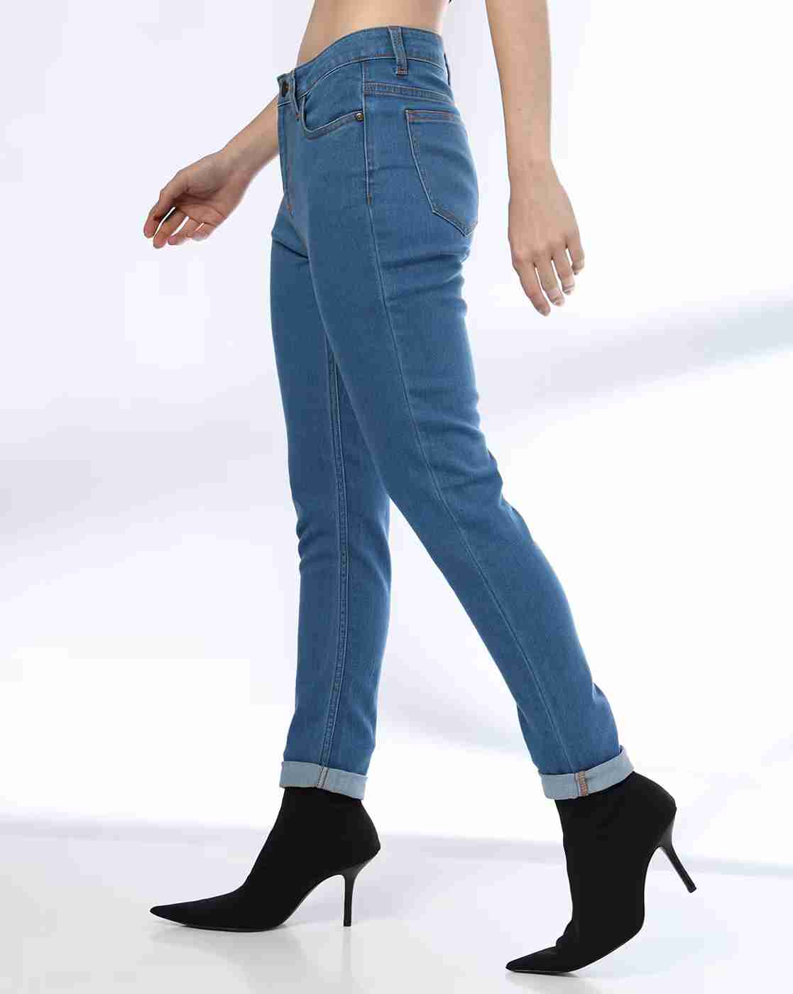 DNMX | Women Mid-Rise Skinny Fit Jeans|1
