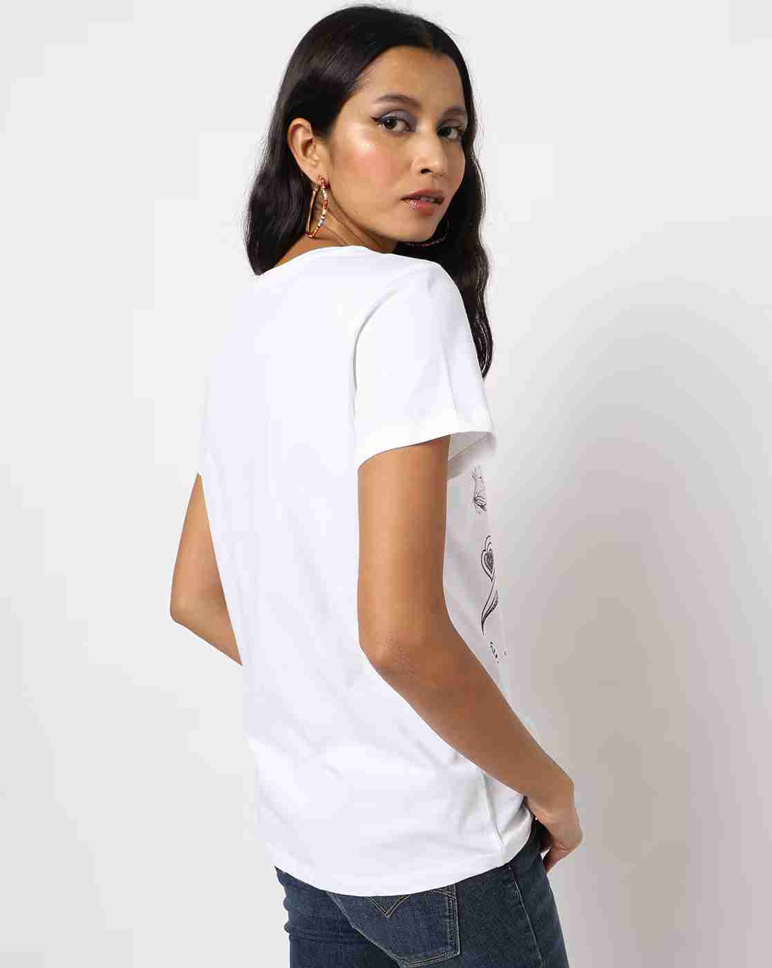 DNMX | Typographic Print Slim Fit Crew-Neck T-shirt|1